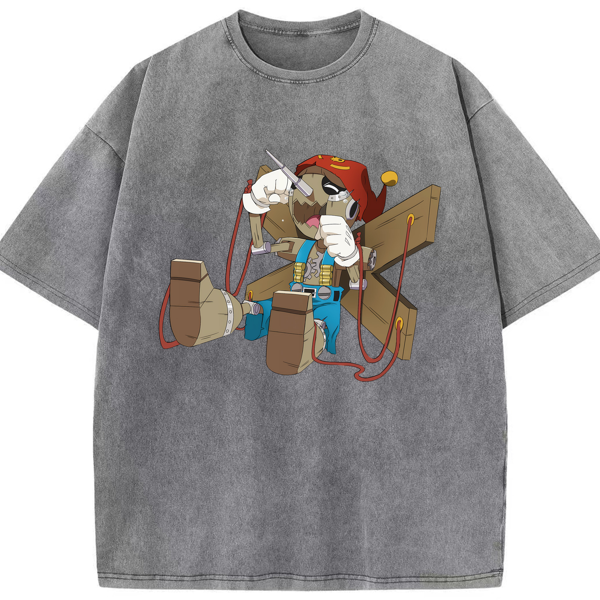 （画像用） Digimon デジタルモンスター/デジモン 綿100% ヴィンテージ風 半袖Tシャツ（フロントプリント）