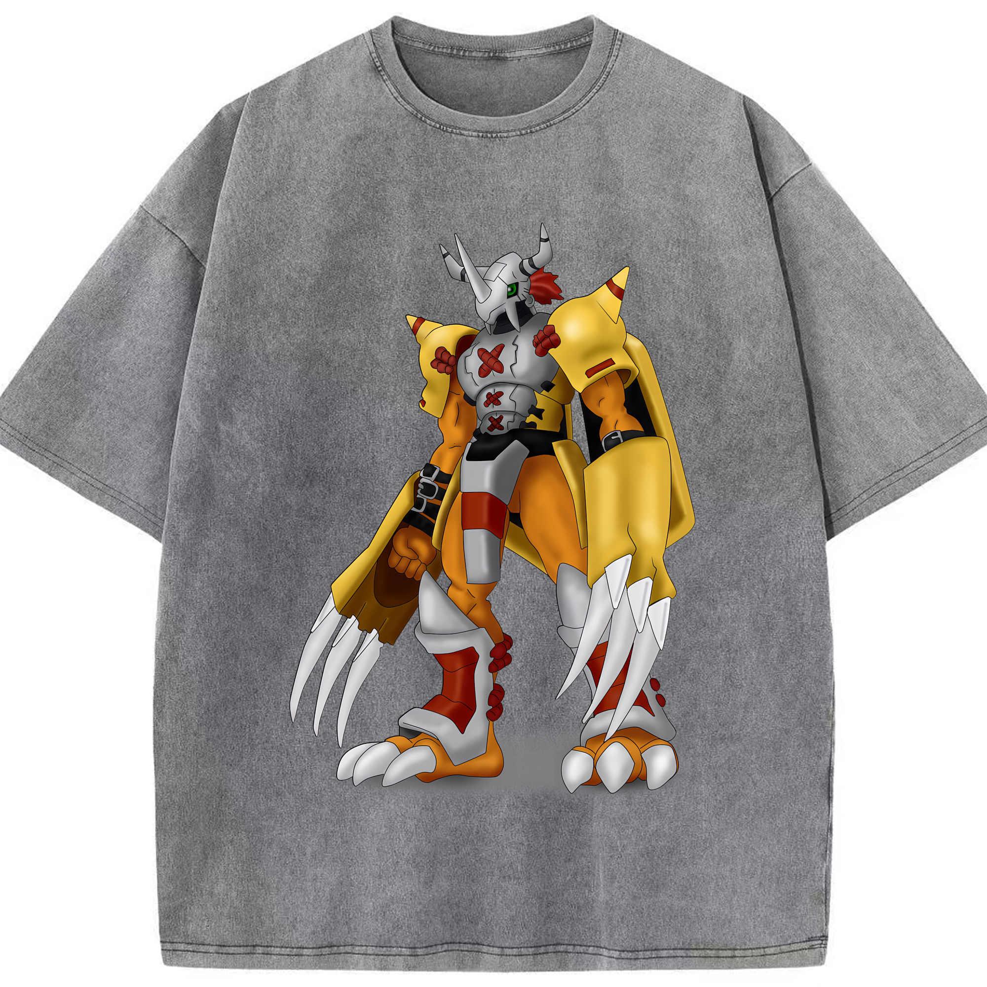 （画像用） Digimon デジタルモンスター/デジモン 綿100% ヴィンテージ風 半袖Tシャツ（フロントプリント）