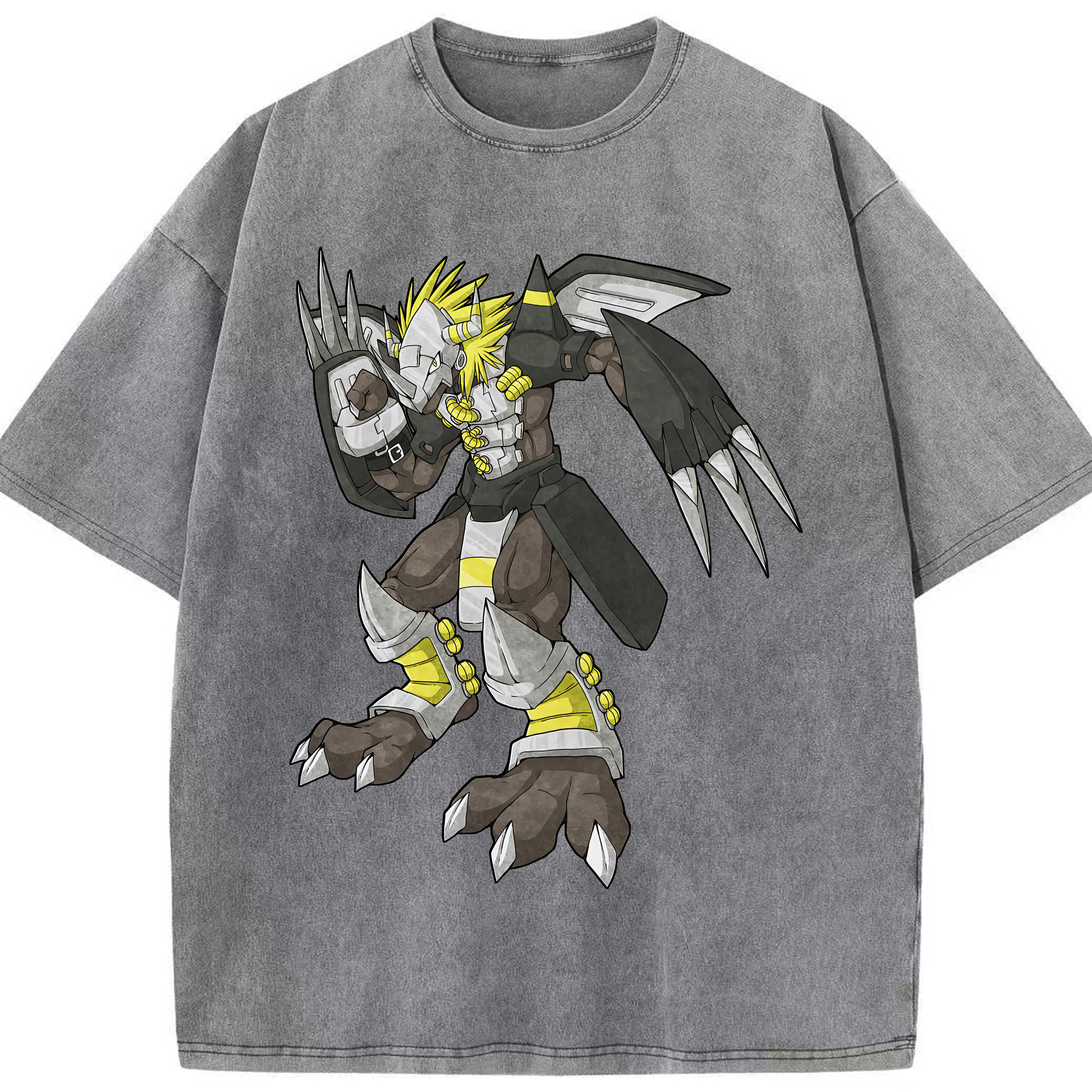 （画像用） Digimon デジタルモンスター/デジモン 綿100% ヴィンテージ風 半袖Tシャツ（フロントプリント）