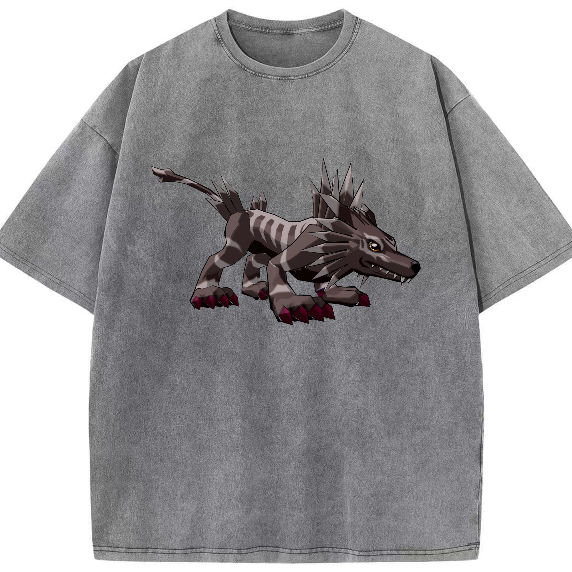 （画像用） Digimon デジタルモンスター/デジモン 綿100% ヴィンテージ風 半袖Tシャツ（フロントプリント）