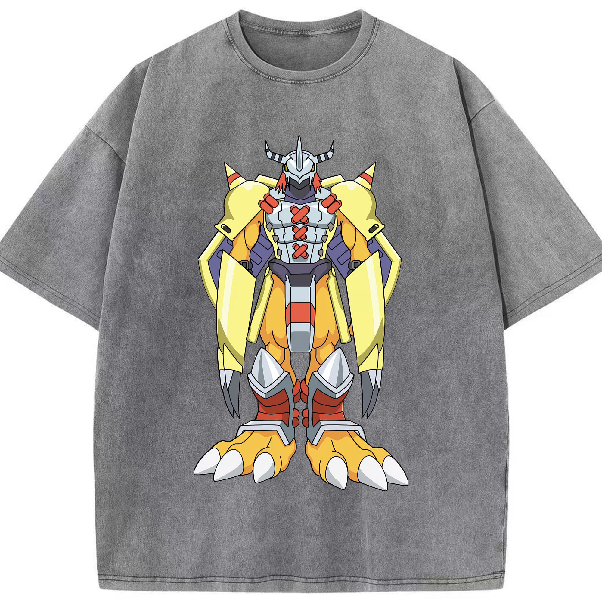 （画像用） Digimon デジタルモンスター/デジモン 綿100% ヴィンテージ風 半袖Tシャツ（フロントプリント）