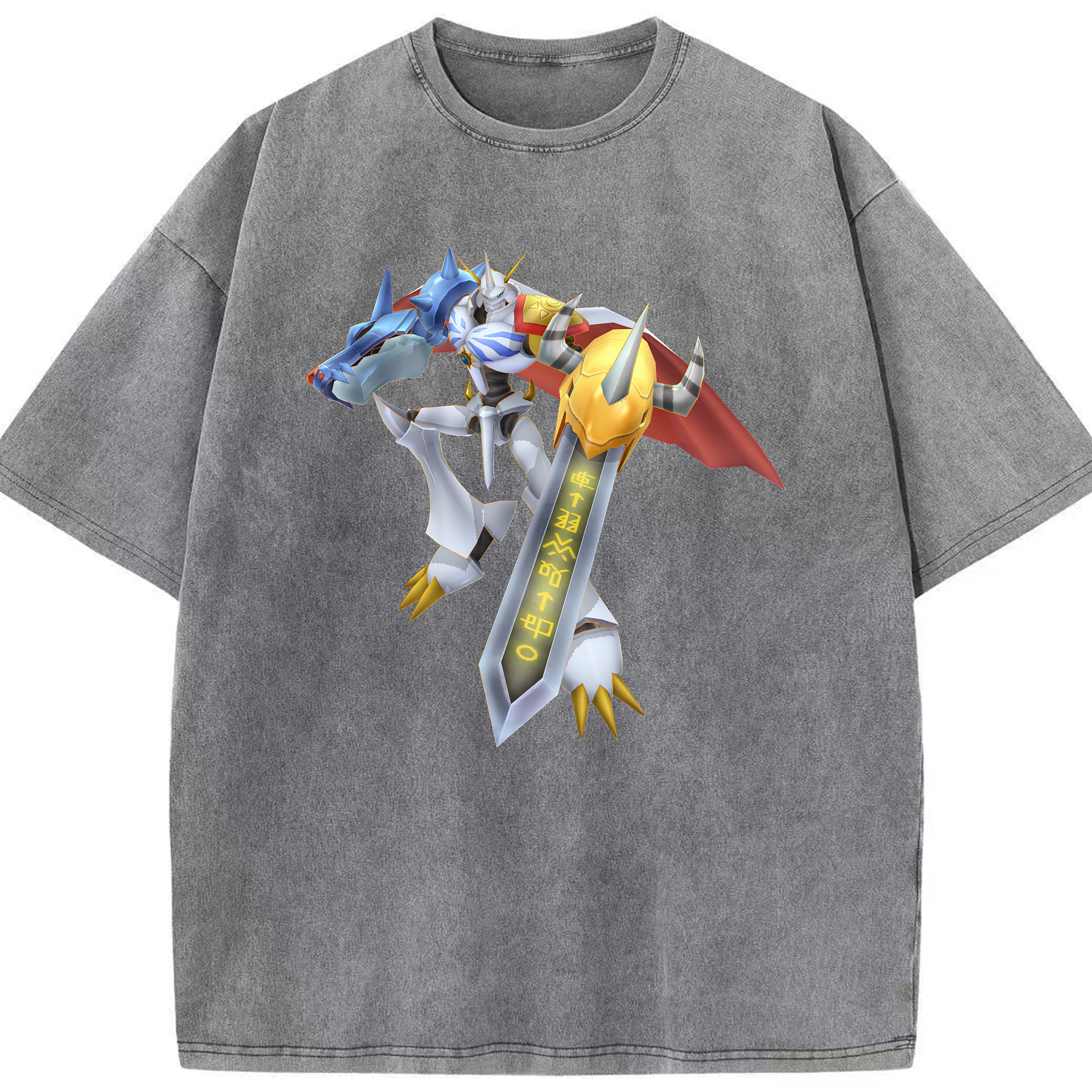 （画像用） Digimon デジタルモンスター/デジモン 綿100% ヴィンテージ風 半袖Tシャツ（フロントプリント）