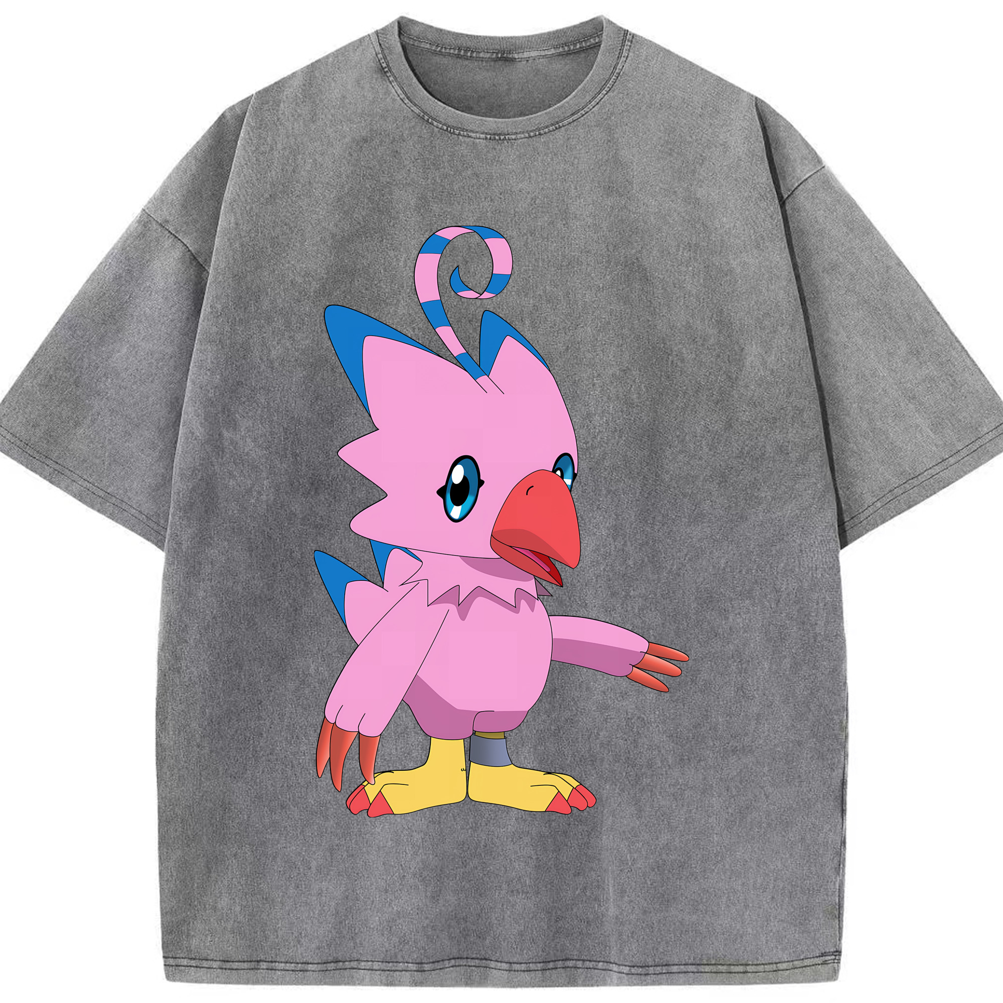 （画像用） Digimon デジタルモンスター/デジモン 綿100% ヴィンテージ風 半袖Tシャツ（フロントプリント）