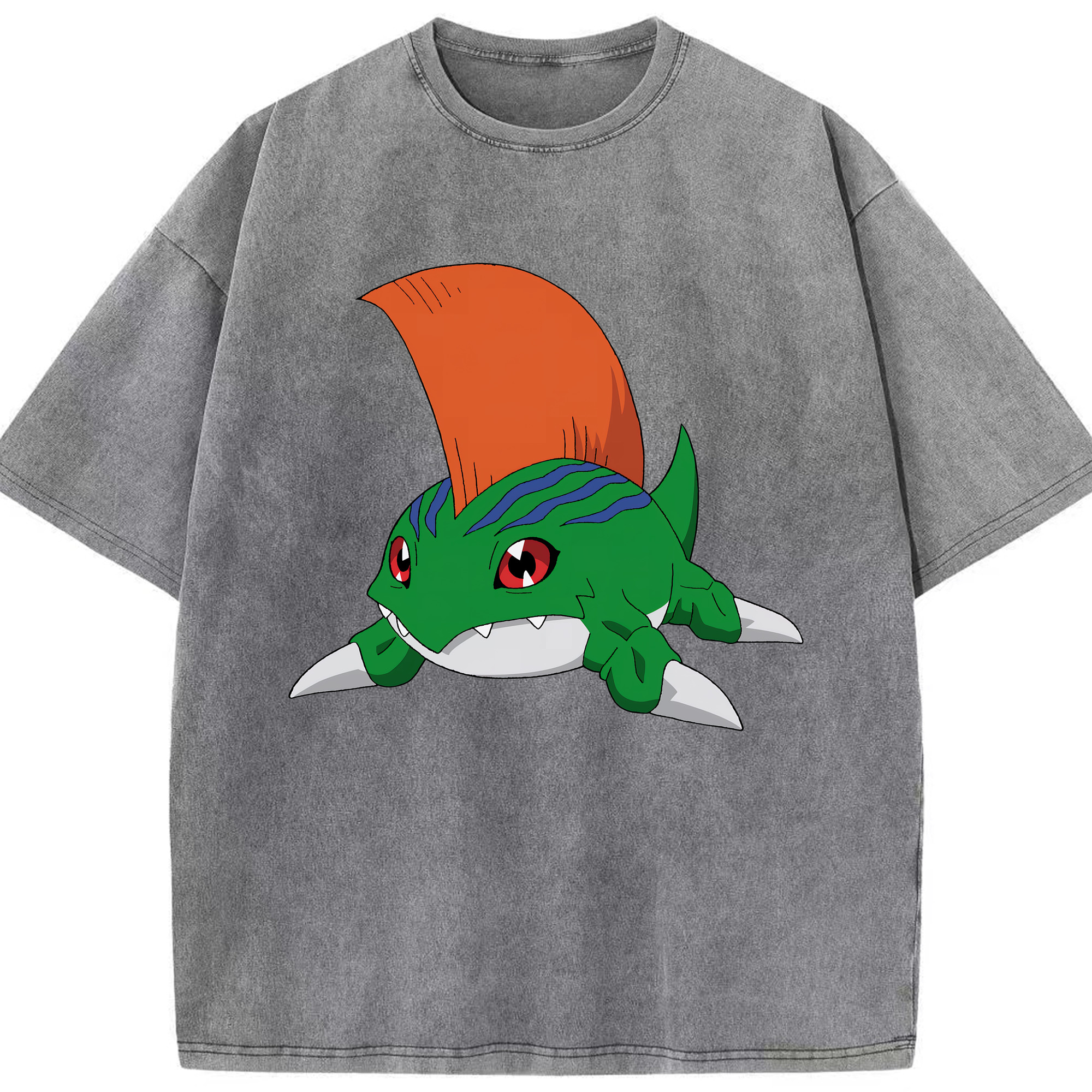 （画像用） Digimon デジタルモンスター/デジモン 綿100% ヴィンテージ風 半袖Tシャツ（フロントプリント）