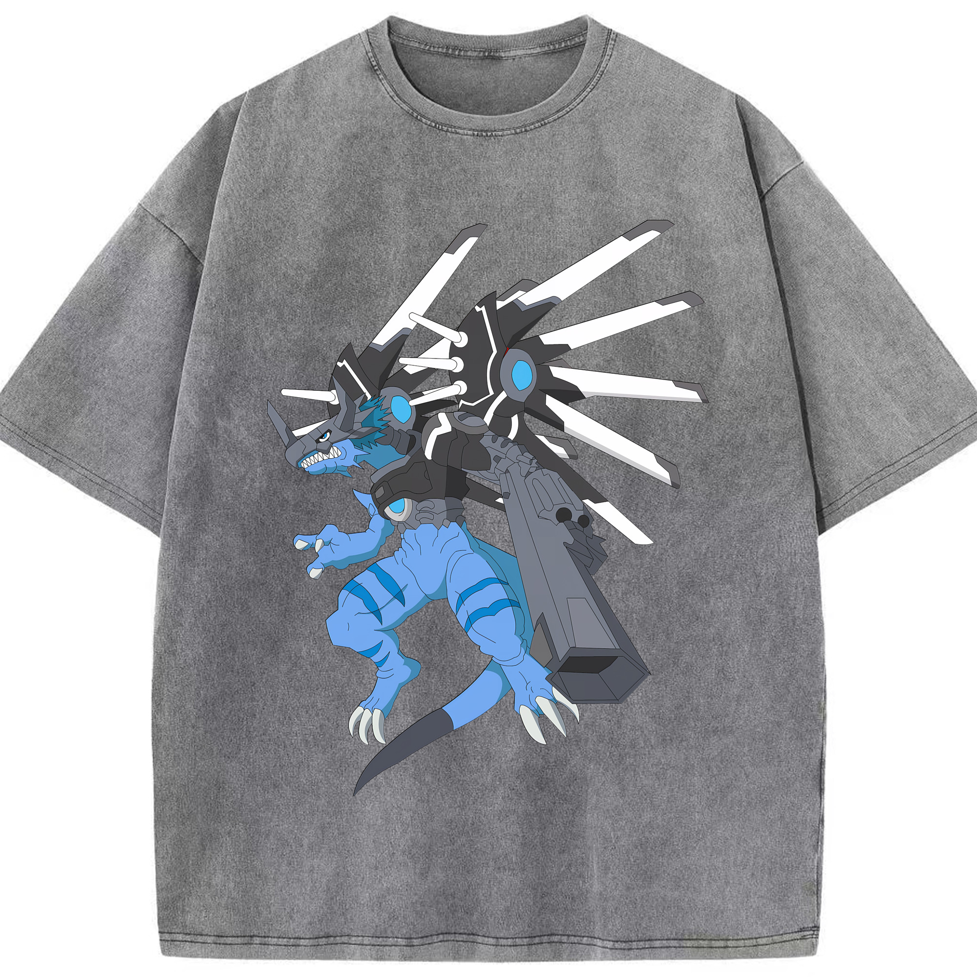 （画像用） Digimon デジタルモンスター/デジモン 綿100% ヴィンテージ風 半袖Tシャツ（フロントプリント）