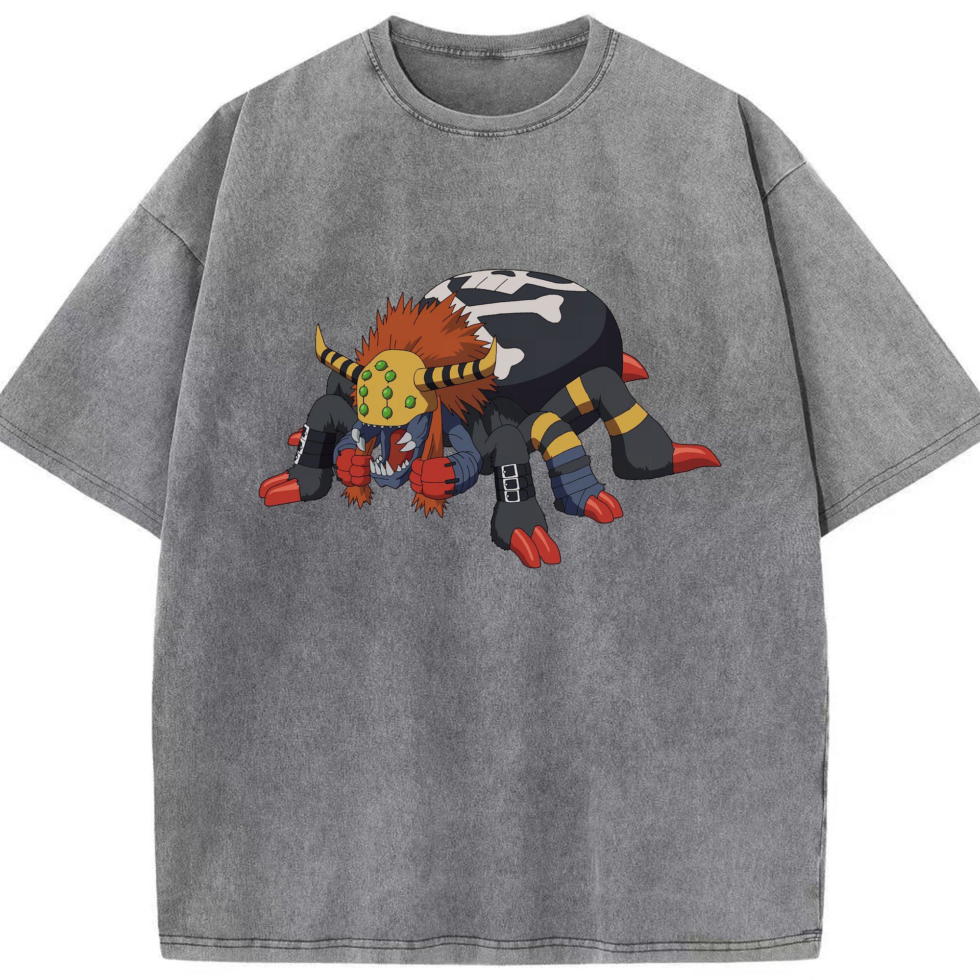 （画像用） Digimon デジタルモンスター/デジモン 綿100% ヴィンテージ風 半袖Tシャツ（フロントプリント）