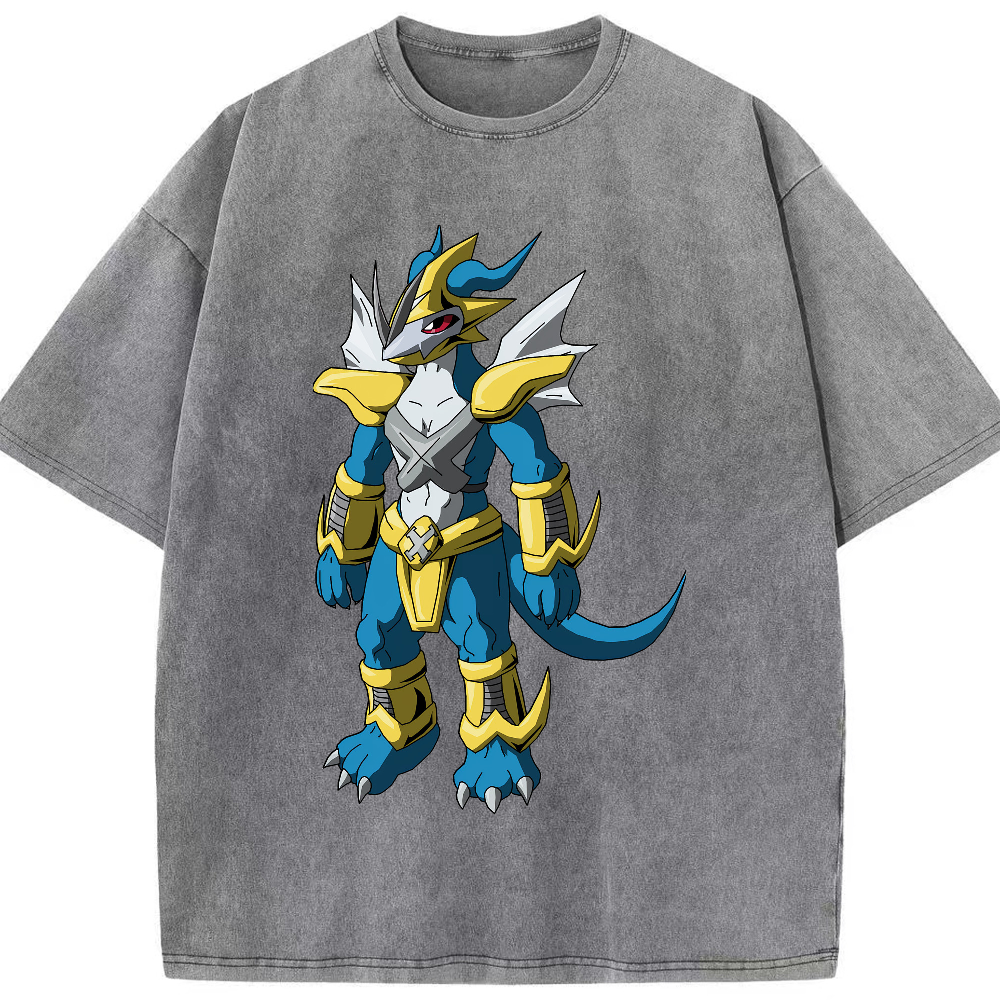 （画像用） Digimon デジタルモンスター/デジモン 綿100% ヴィンテージ風 半袖Tシャツ（フロントプリント）