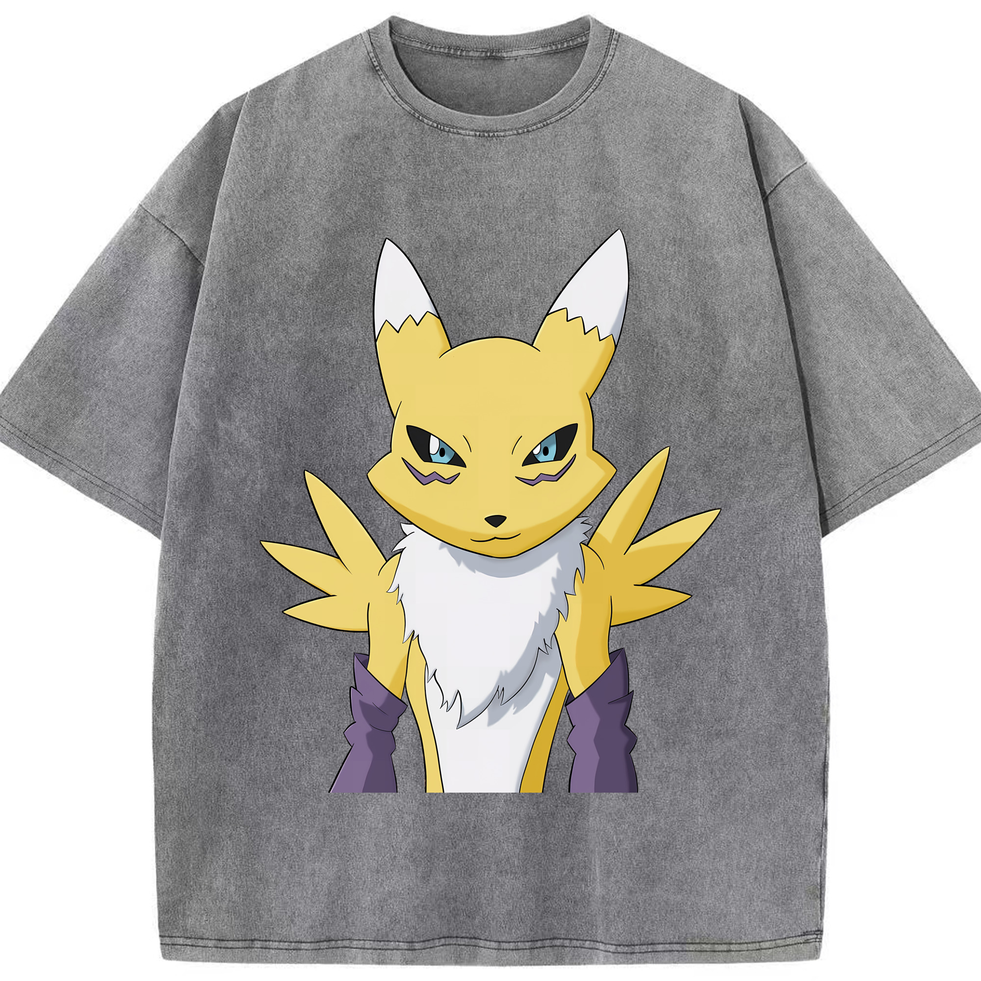 （画像用） Digimon デジタルモンスター/デジモン 綿100% ヴィンテージ風 半袖Tシャツ（フロントプリント）