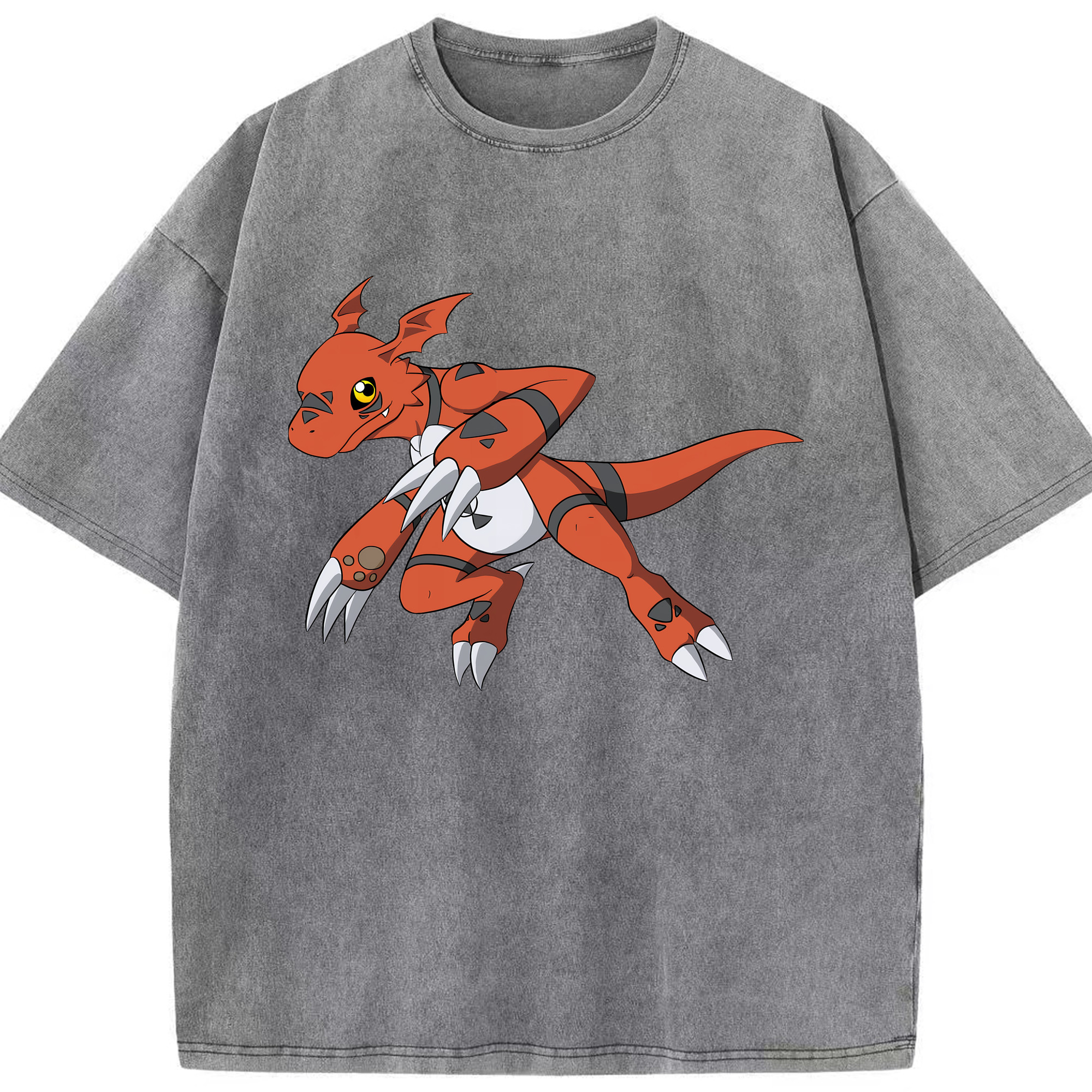 （画像用） Digimon デジタルモンスター/デジモン 綿100% ヴィンテージ風 半袖Tシャツ（フロントプリント）