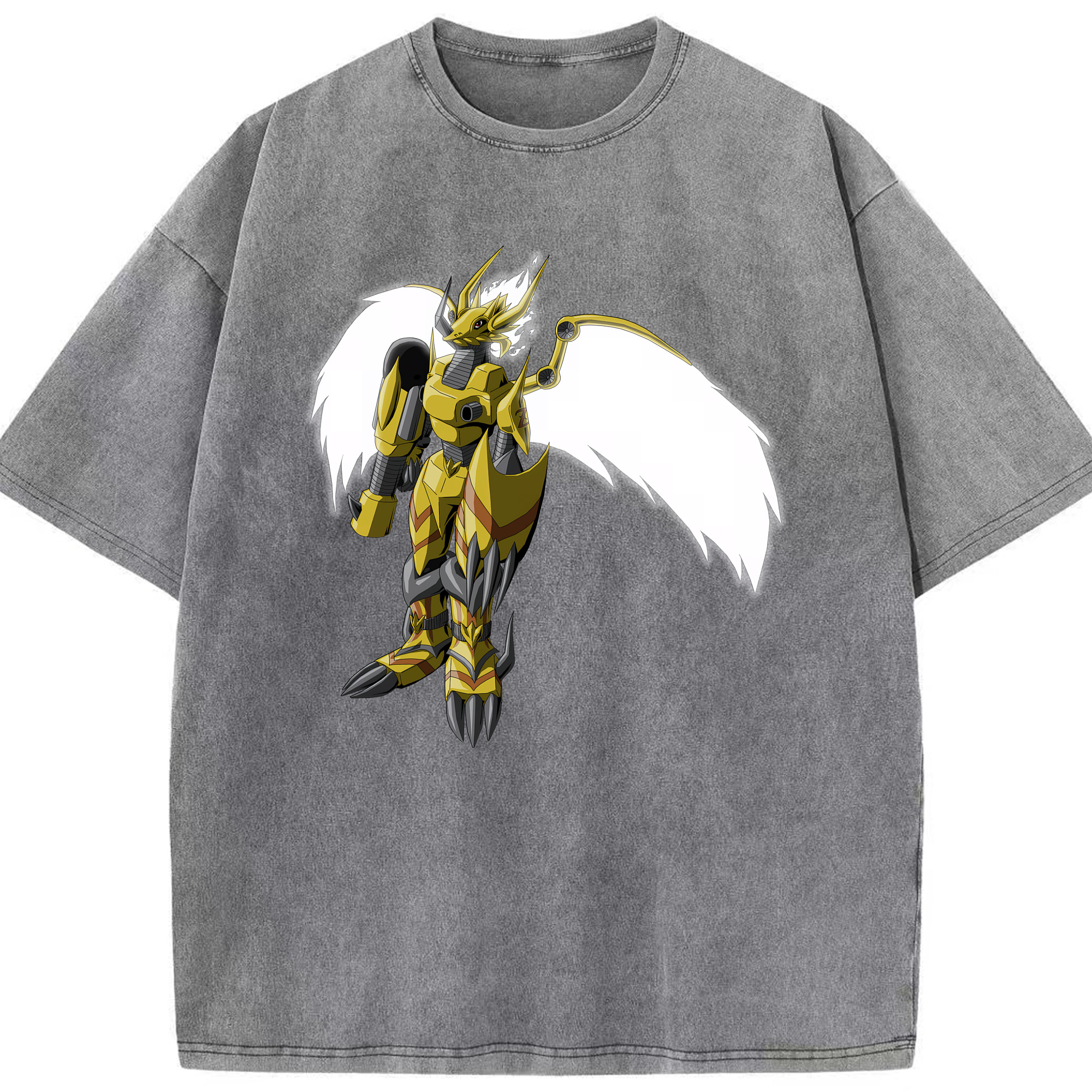 （画像用） Digimon デジタルモンスター/デジモン 綿100% ヴィンテージ風 半袖Tシャツ（フロントプリント）