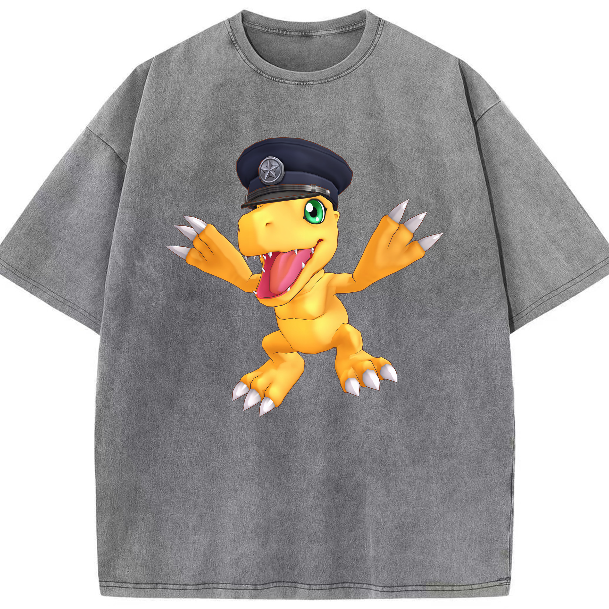 （画像用） Digimon デジタルモンスター/デジモン 綿100% ヴィンテージ風 半袖Tシャツ（フロントプリント）
