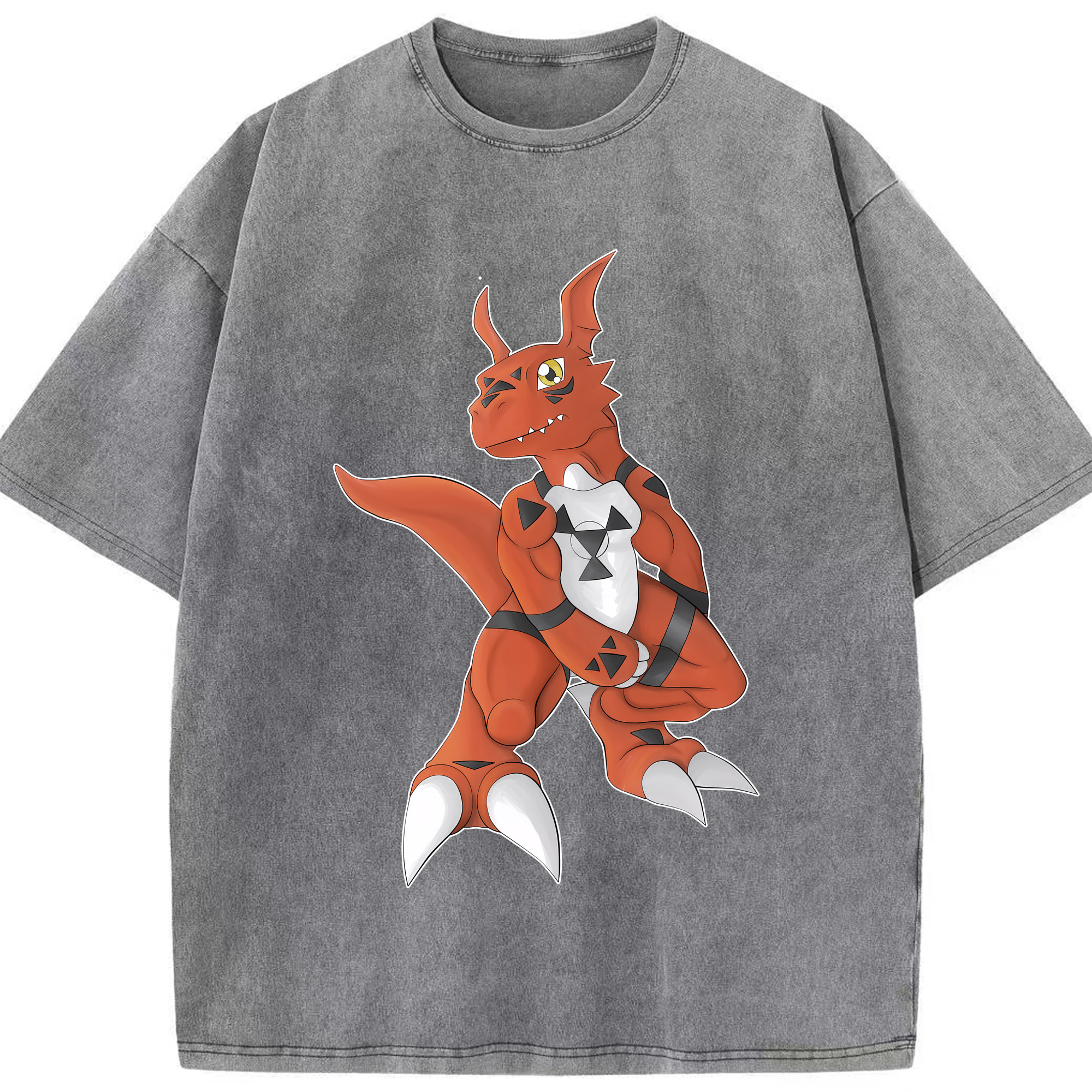 （画像用） Digimon デジタルモンスター/デジモン 綿100% ヴィンテージ風 半袖Tシャツ（フロントプリント）