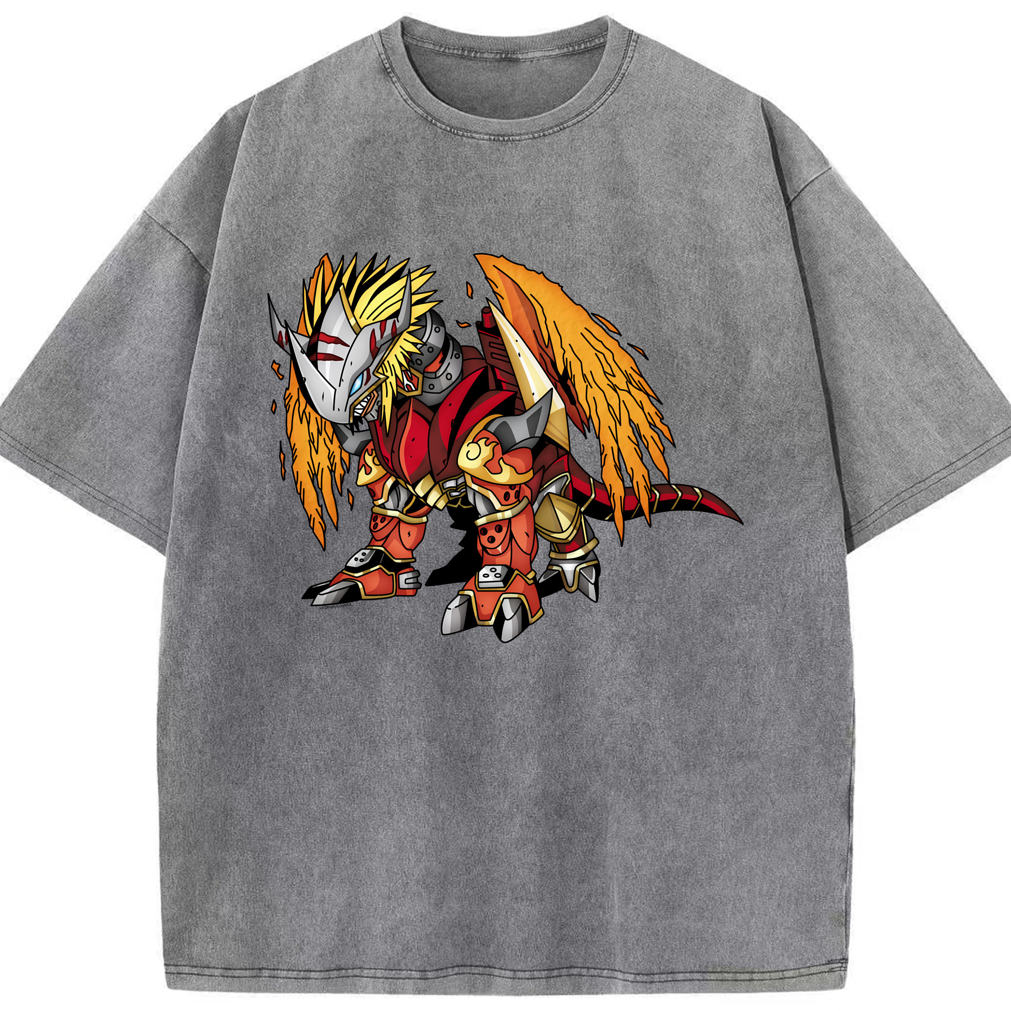 （画像用） Digimon デジタルモンスター/デジモン 綿100% ヴィンテージ風 半袖Tシャツ（フロントプリント）