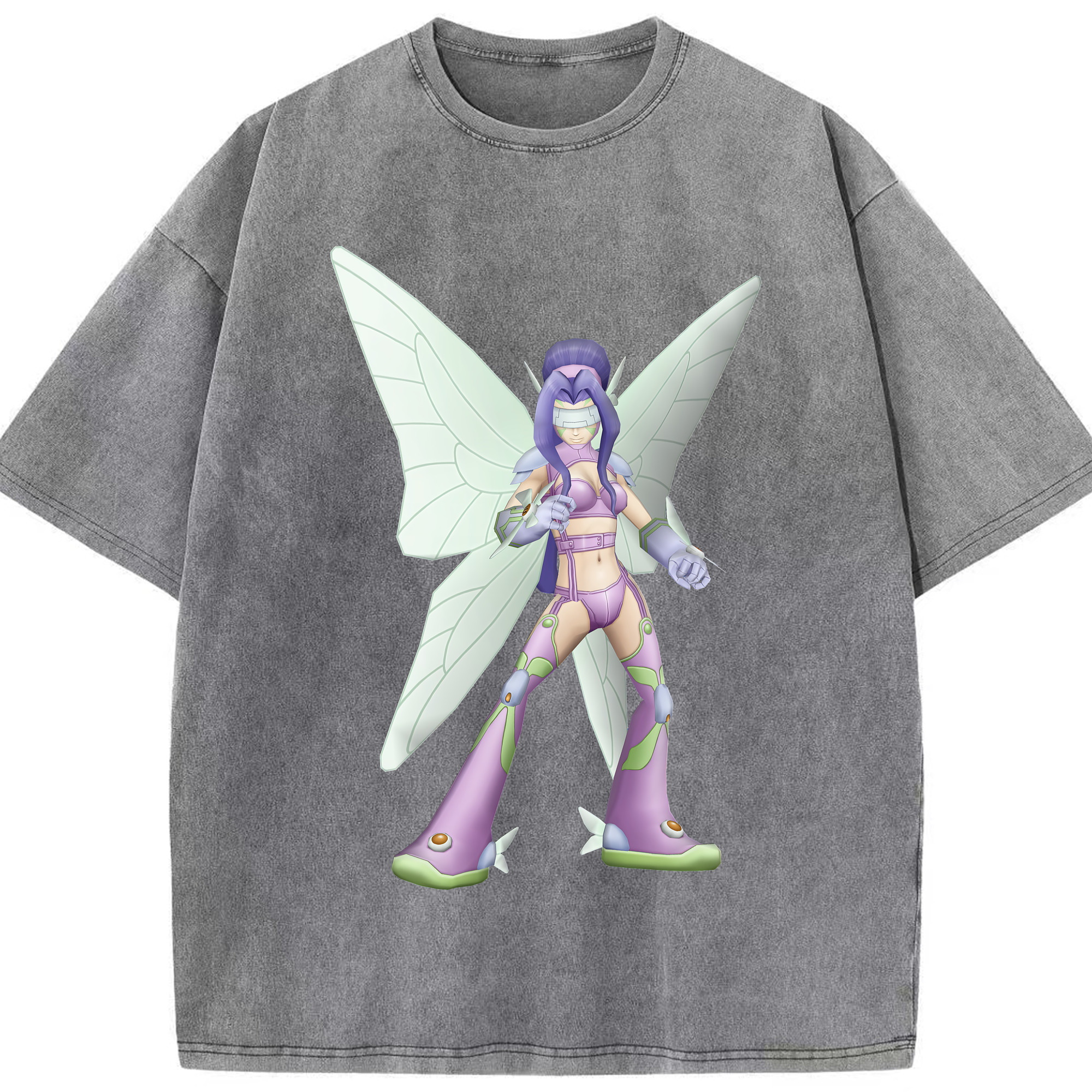 （画像用） Digimon デジタルモンスター/デジモン 綿100% ヴィンテージ風 半袖Tシャツ（フロントプリント）