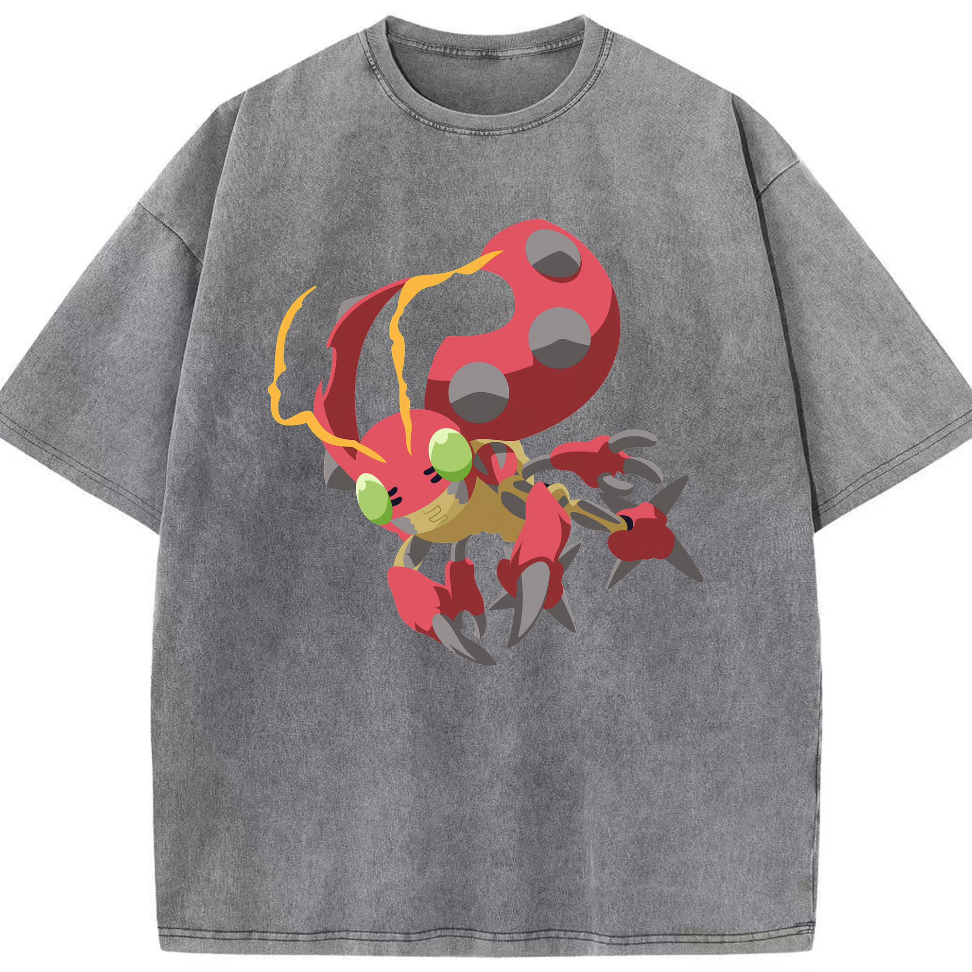 （画像用） Digimon デジタルモンスター/デジモン 綿100% ヴィンテージ風 半袖Tシャツ（フロントプリント）
