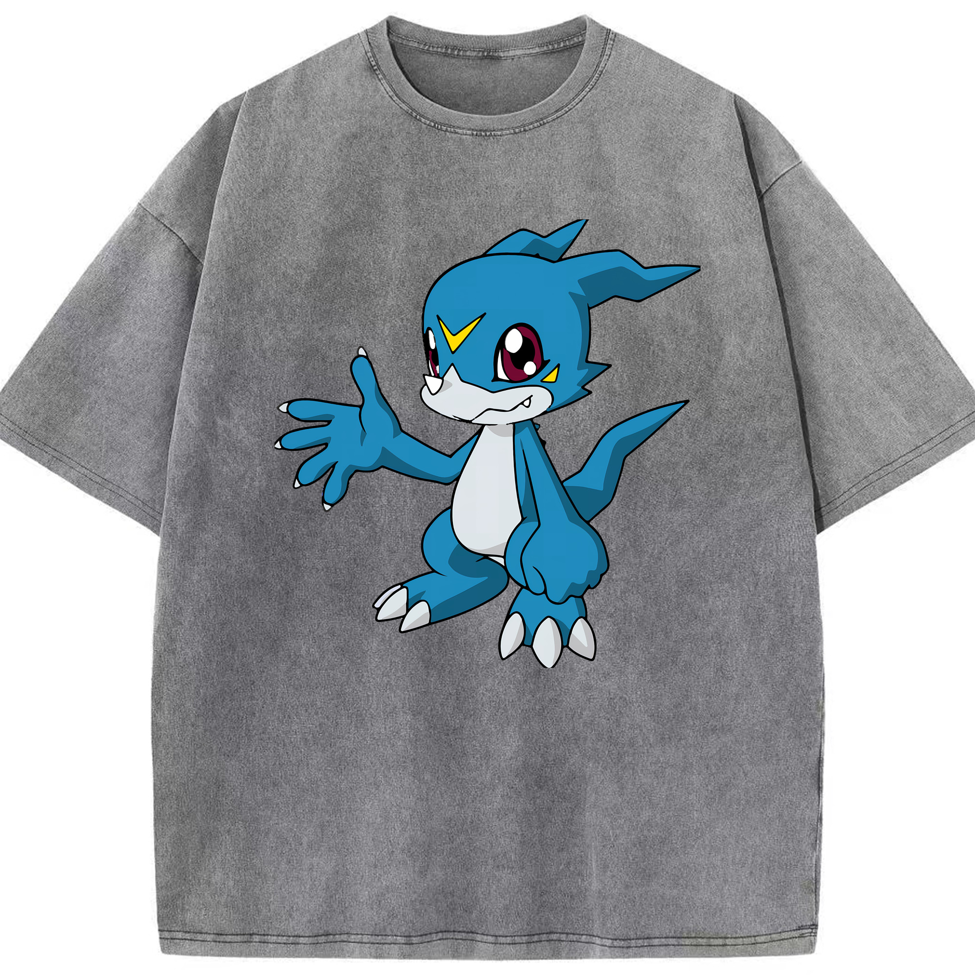 （画像用） Digimon デジタルモンスター/デジモン 綿100% ヴィンテージ風 半袖Tシャツ（フロントプリント）