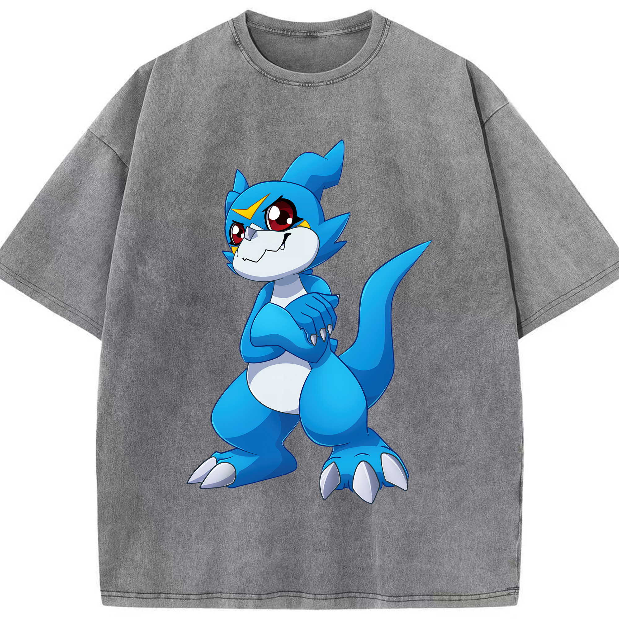 （画像用） Digimon デジタルモンスター/デジモン 綿100% ヴィンテージ風 半袖Tシャツ（フロントプリント）