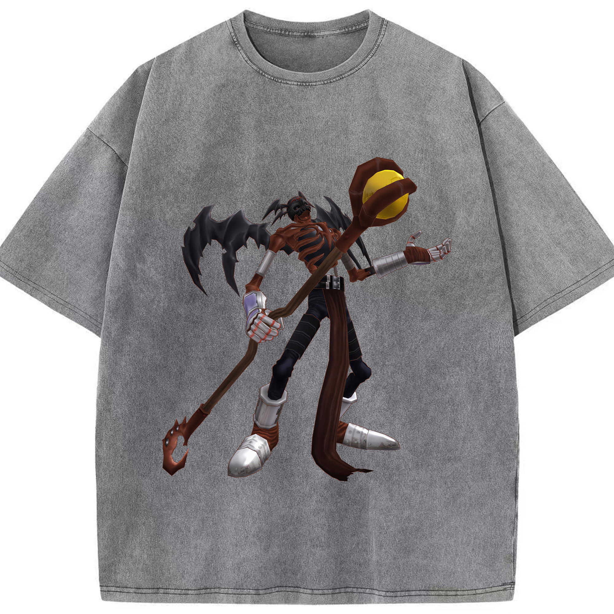（画像用） Digimon デジタルモンスター/デジモン 綿100% ヴィンテージ風 半袖Tシャツ（フロントプリント）