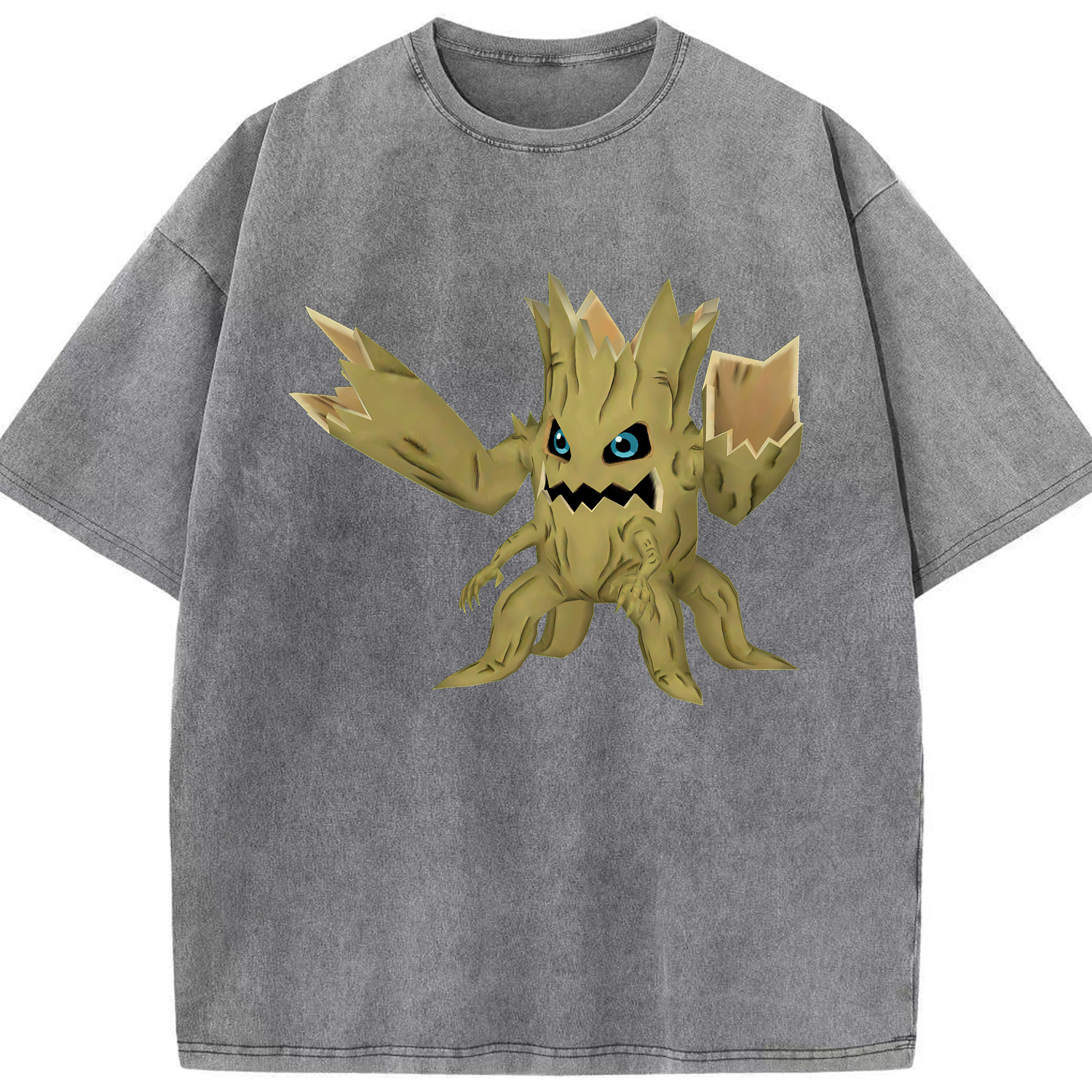 （画像用） Digimon デジタルモンスター/デジモン 綿100% ヴィンテージ風 半袖Tシャツ（フロントプリント）