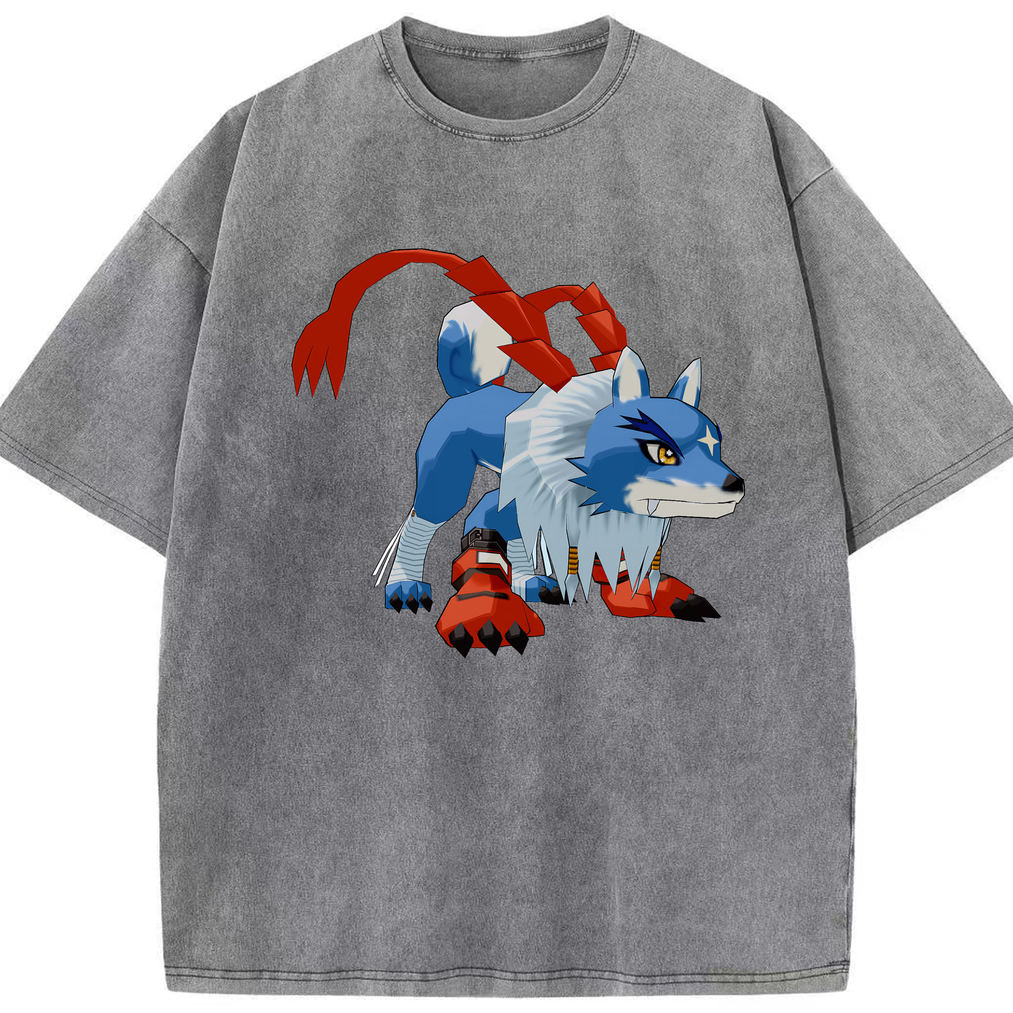 （画像用） Digimon デジタルモンスター/デジモン 綿100% ヴィンテージ風 半袖Tシャツ（フロントプリント）