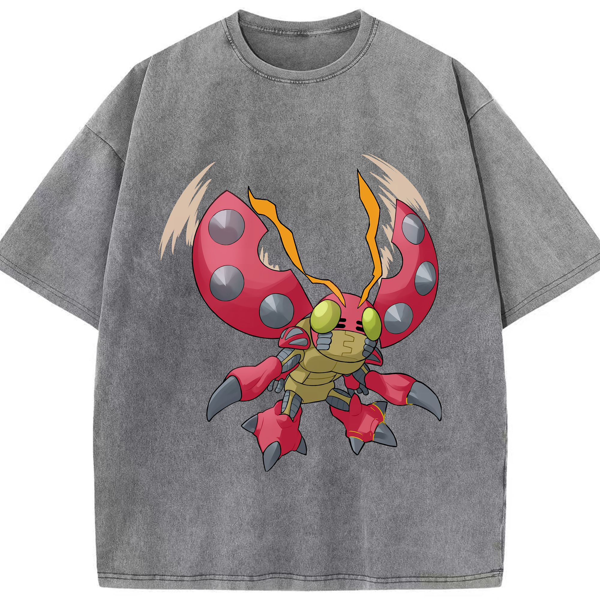（画像用） Digimon デジタルモンスター/デジモン 綿100% ヴィンテージ風 半袖Tシャツ（フロントプリント）