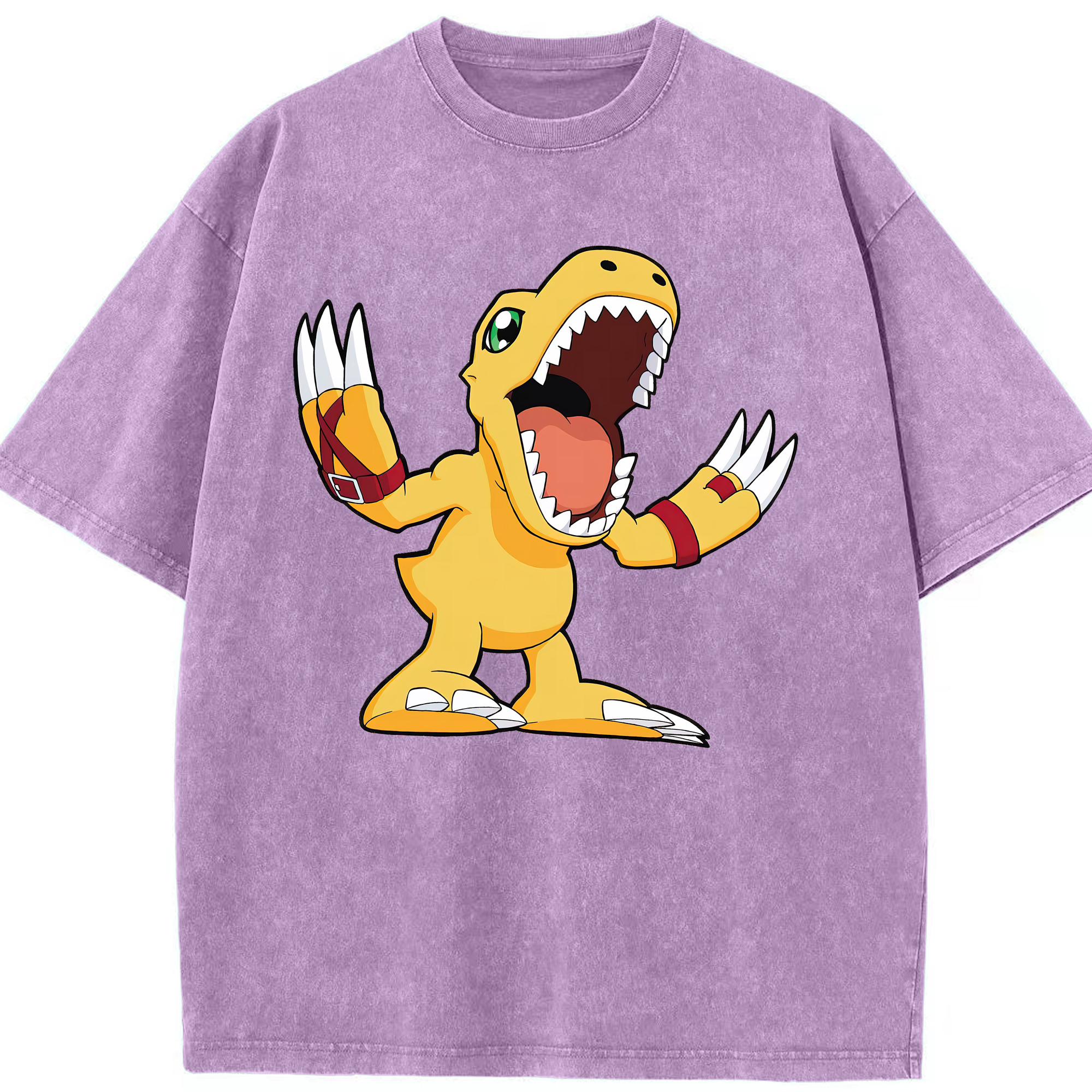 （画像用） Digimon デジタルモンスター/デジモン 綿100% ヴィンテージ風 半袖Tシャツ（フロントプリント）