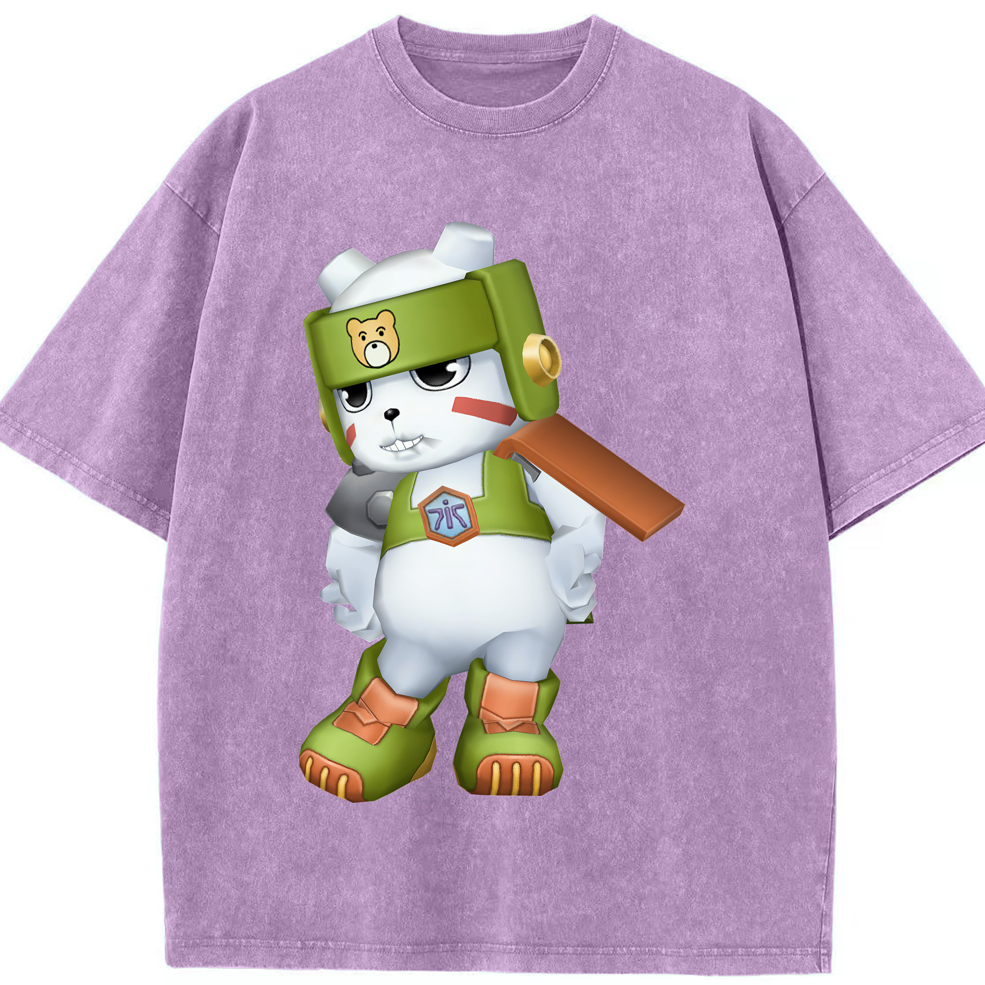 （画像用） Digimon デジタルモンスター/デジモン 綿100% ヴィンテージ風 半袖Tシャツ（フロントプリント）