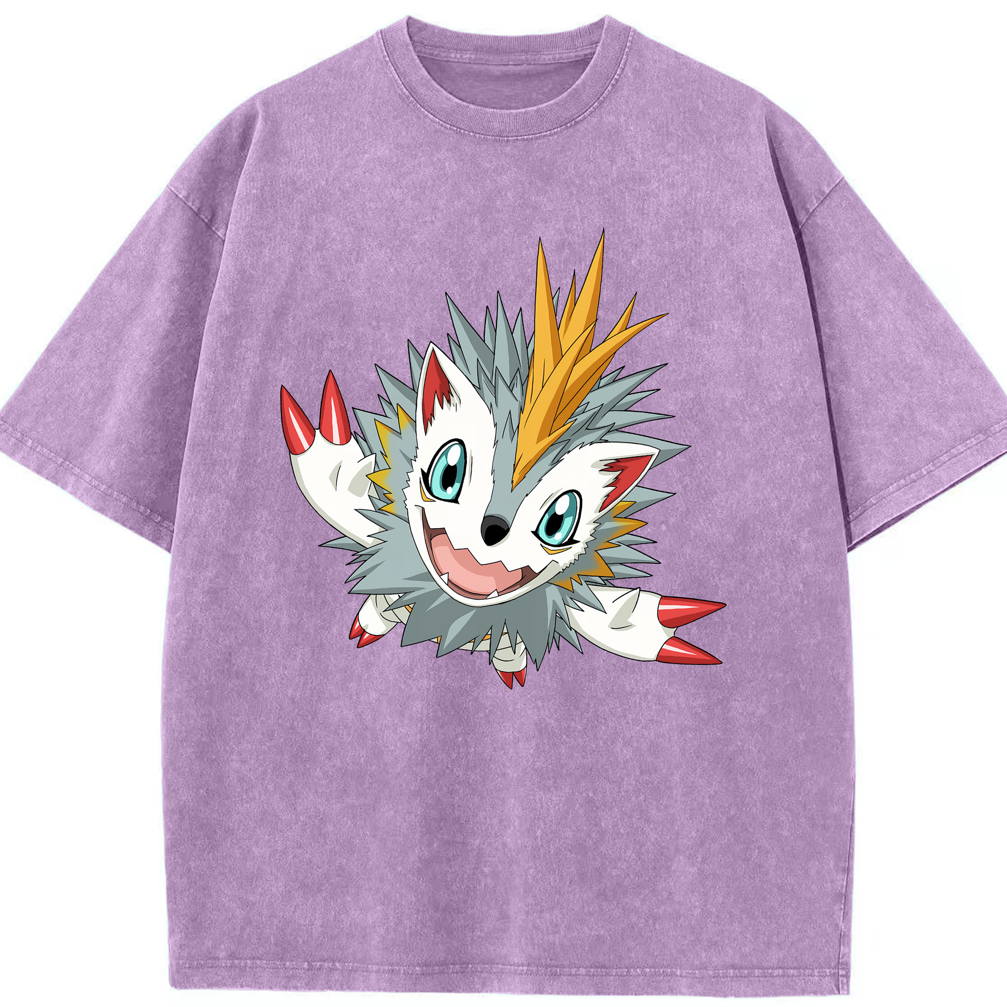 （画像用） Digimon デジタルモンスター/デジモン 綿100% ヴィンテージ風 半袖Tシャツ（フロントプリント）
