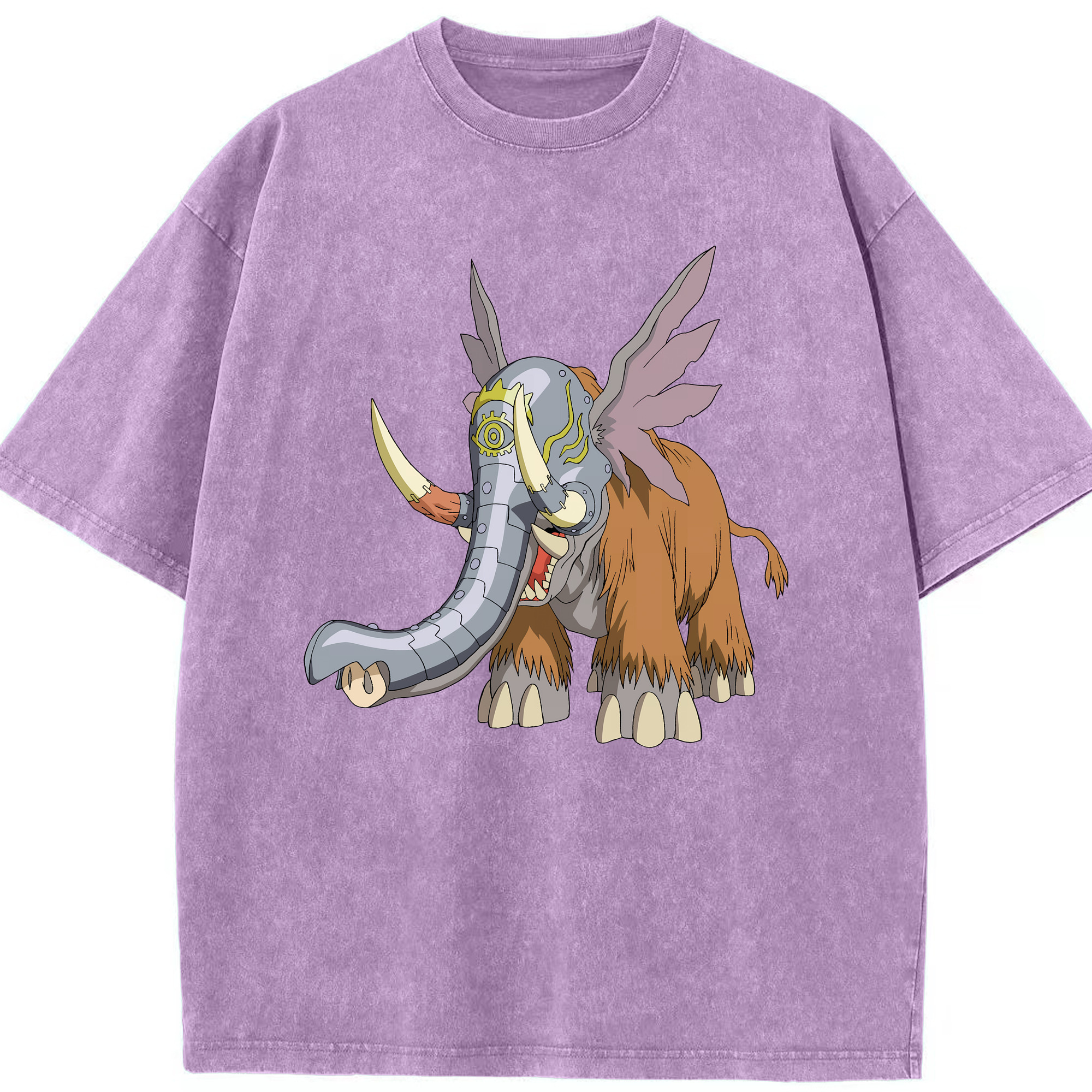 （画像用） Digimon デジタルモンスター/デジモン 綿100% ヴィンテージ風 半袖Tシャツ（フロントプリント）