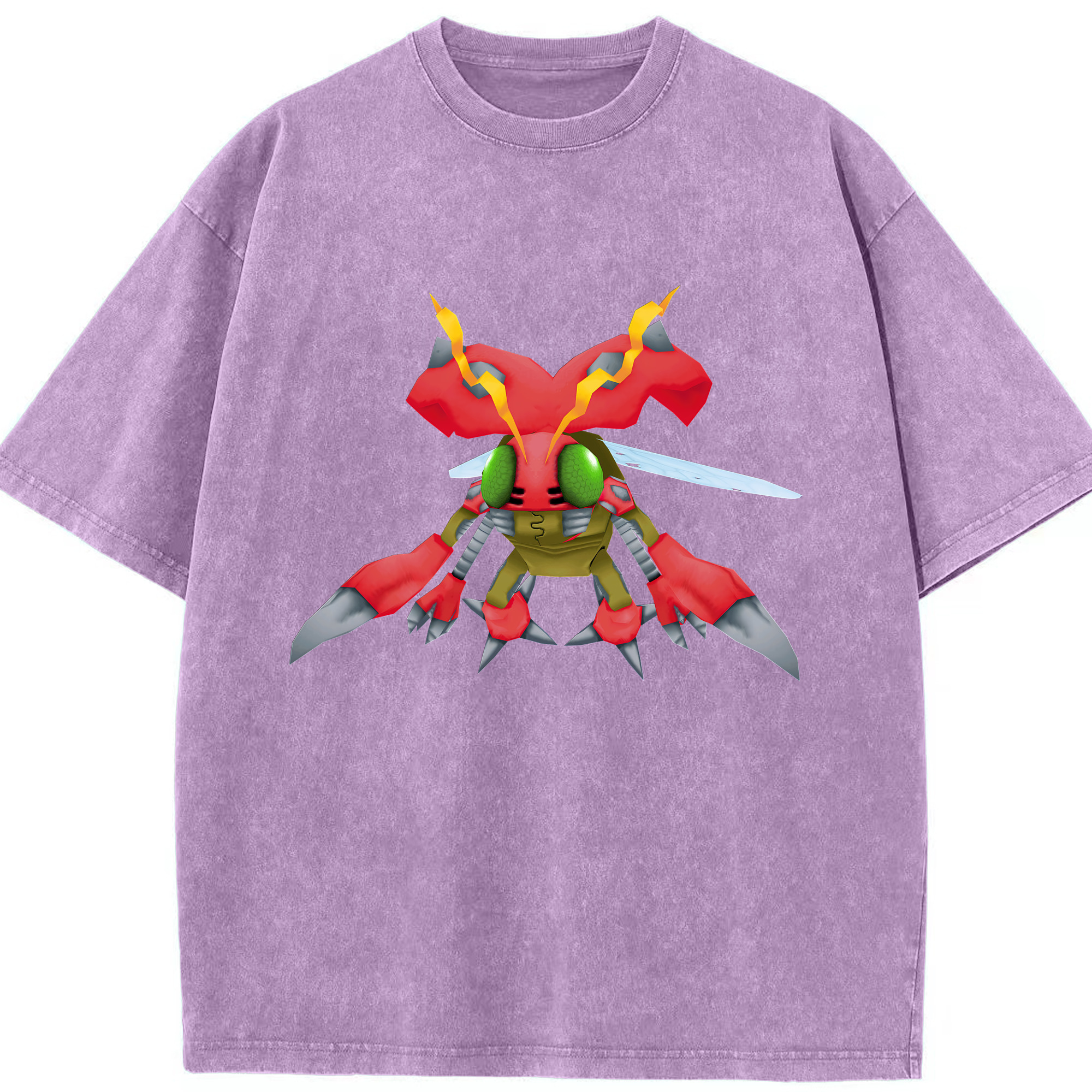 （画像用） Digimon デジタルモンスター/デジモン 綿100% ヴィンテージ風 半袖Tシャツ（フロントプリント）