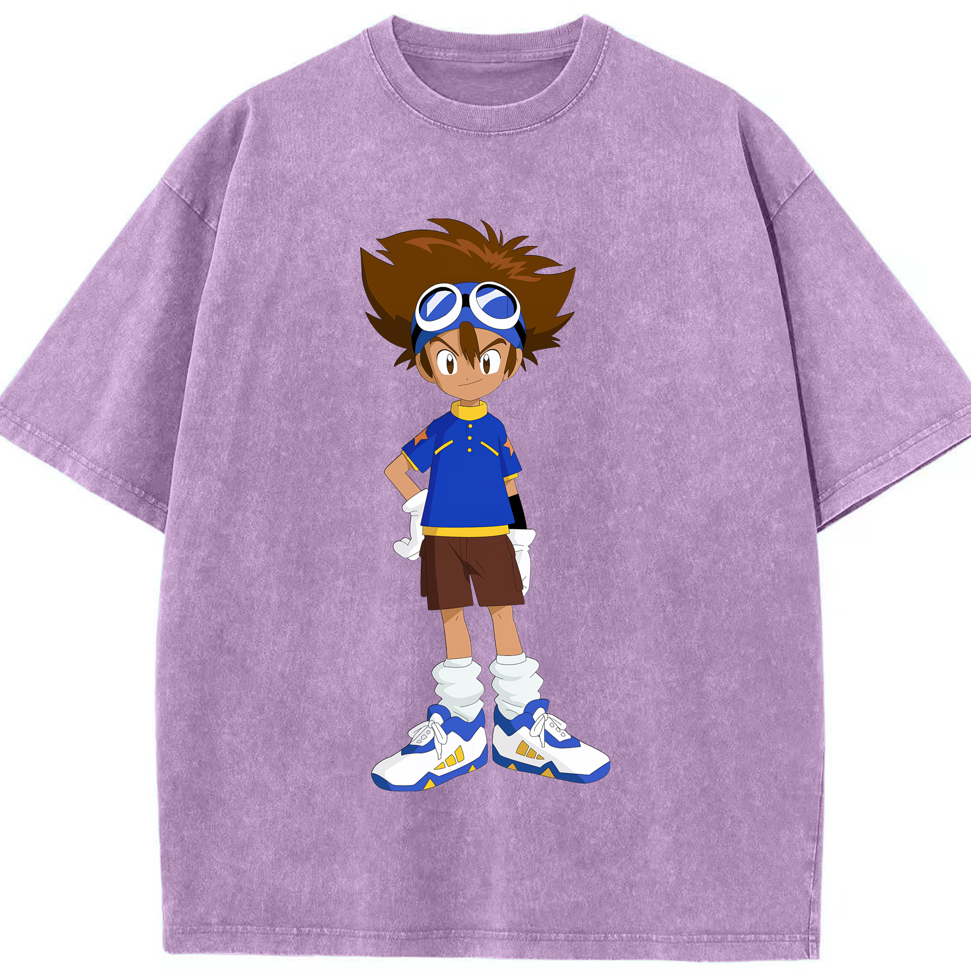 （画像用） Digimon デジタルモンスター/デジモン 綿100% ヴィンテージ風 半袖Tシャツ（フロントプリント）