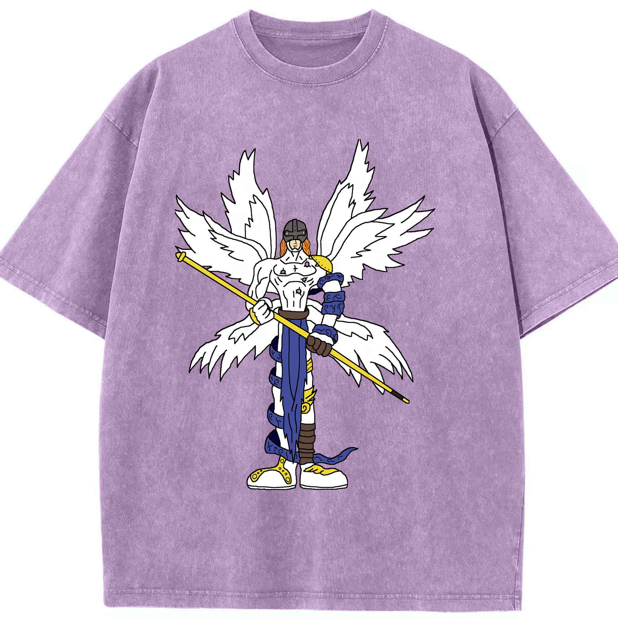 （画像用） Digimon デジタルモンスター/デジモン 綿100% ヴィンテージ風 半袖Tシャツ（フロントプリント）