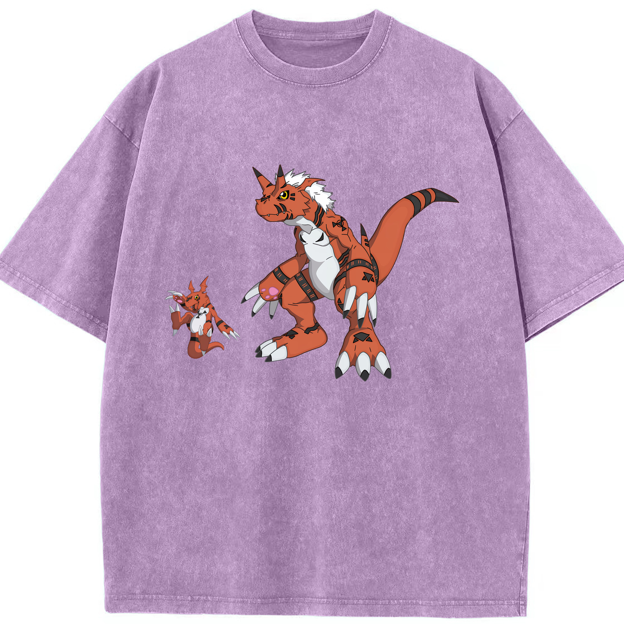 （画像用） Digimon デジタルモンスター/デジモン 綿100% ヴィンテージ風 半袖Tシャツ（フロントプリント）