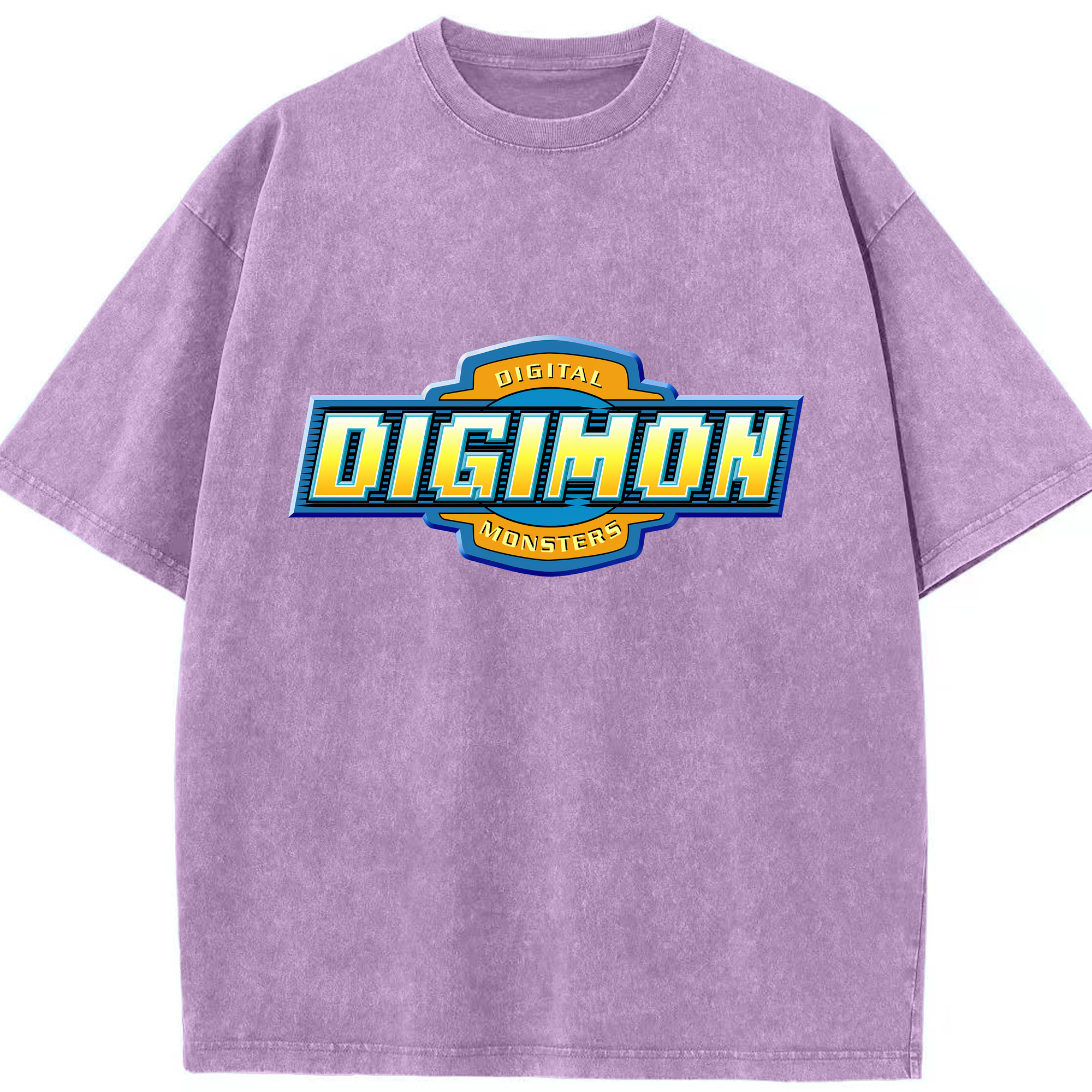 （画像用） Digimon デジタルモンスター/デジモン 綿100% ヴィンテージ風 半袖Tシャツ（フロントプリント）