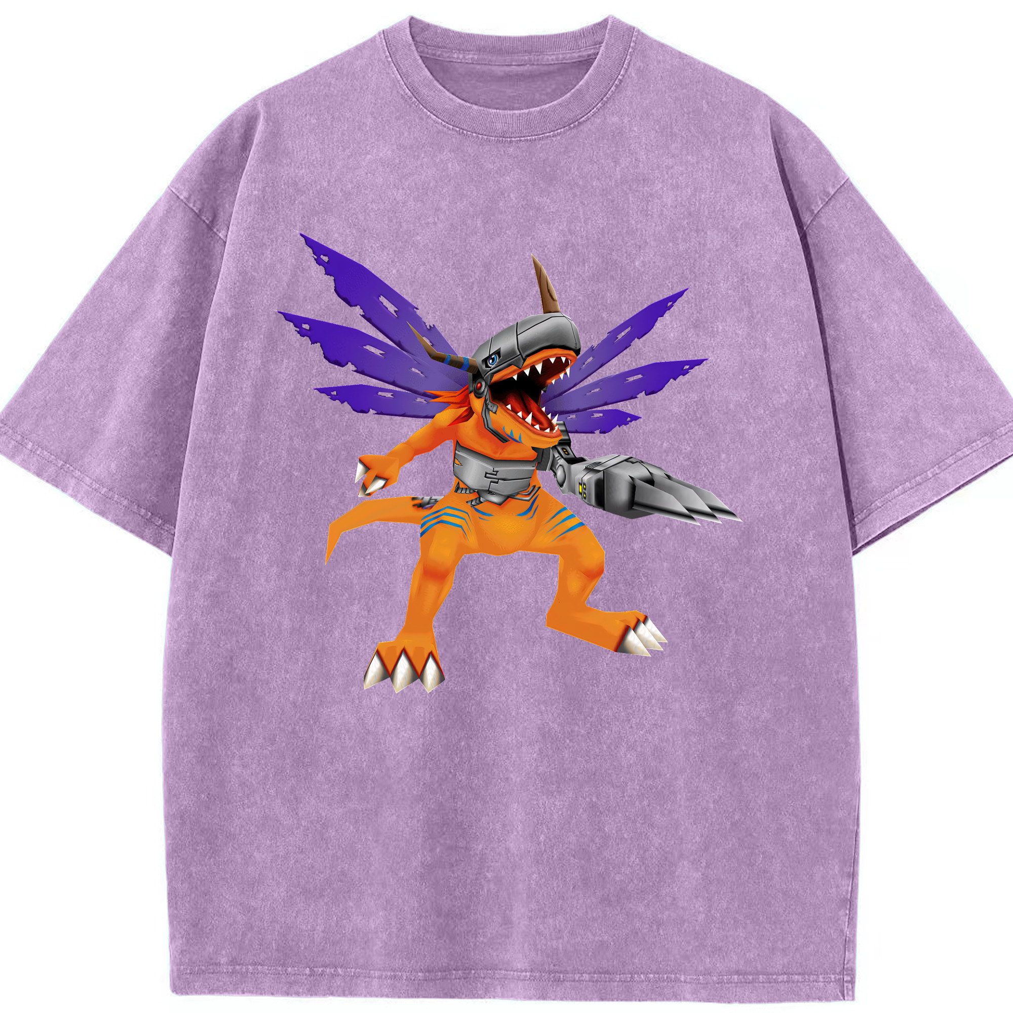 （画像用） Digimon デジタルモンスター/デジモン 綿100% ヴィンテージ風 半袖Tシャツ（フロントプリント）