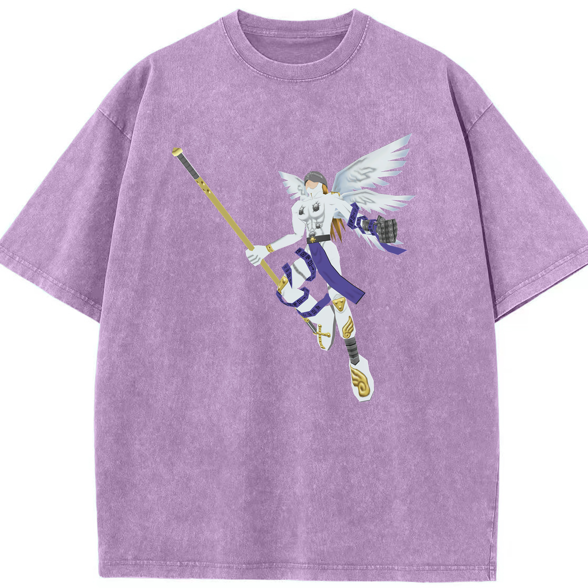 （画像用） Digimon デジタルモンスター/デジモン 綿100% ヴィンテージ風 半袖Tシャツ（フロントプリント）