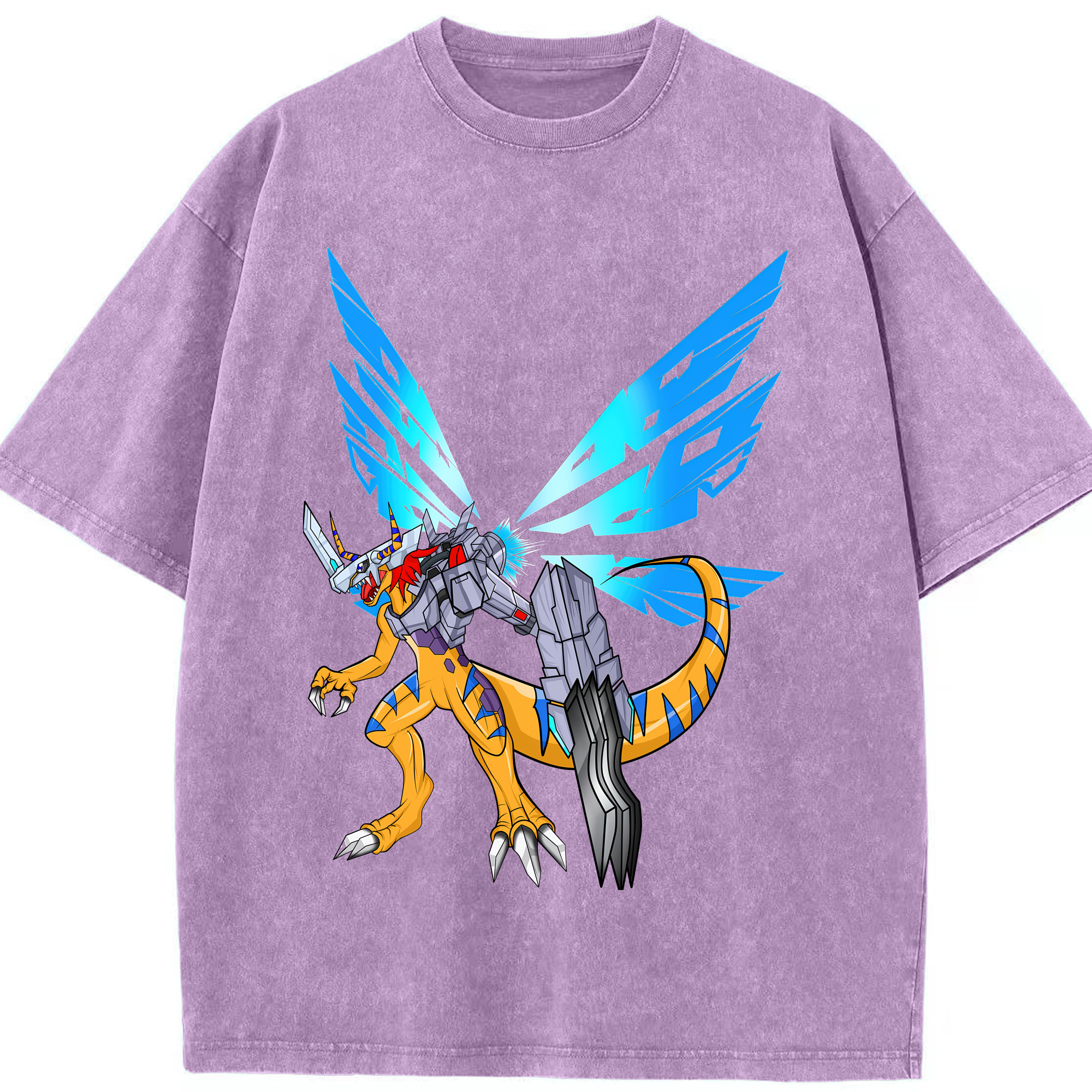 （画像用） Digimon デジタルモンスター/デジモン 綿100% ヴィンテージ風 半袖Tシャツ（フロントプリント）