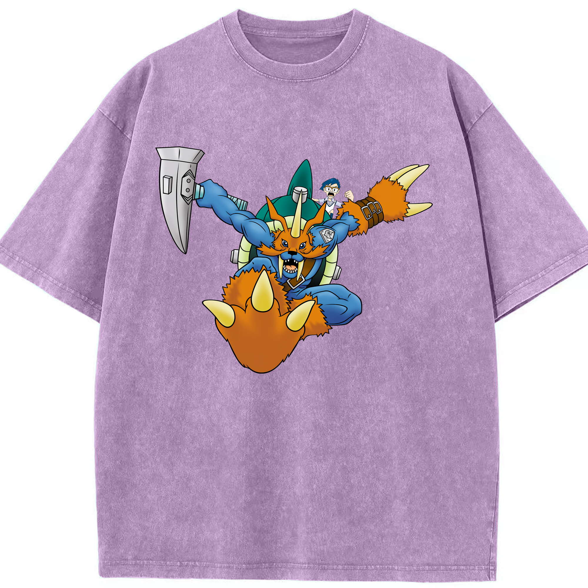 （画像用） Digimon デジタルモンスター/デジモン 綿100% ヴィンテージ風 半袖Tシャツ（フロントプリント）