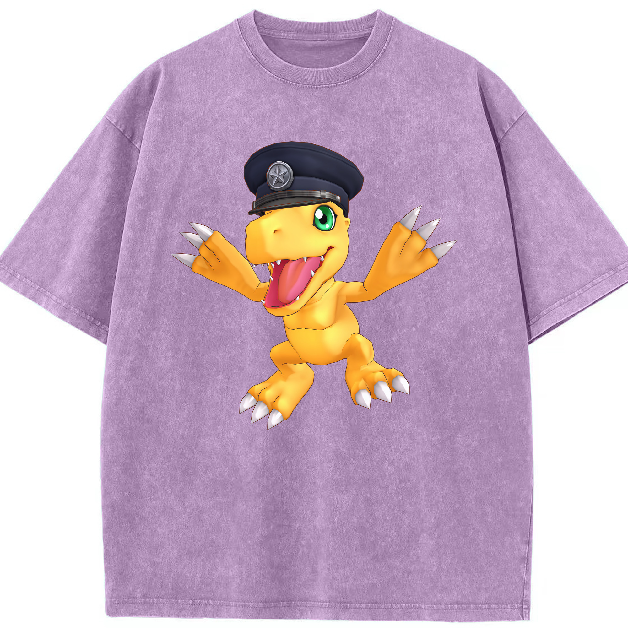（画像用） Digimon デジタルモンスター/デジモン 綿100% ヴィンテージ風 半袖Tシャツ（フロントプリント）