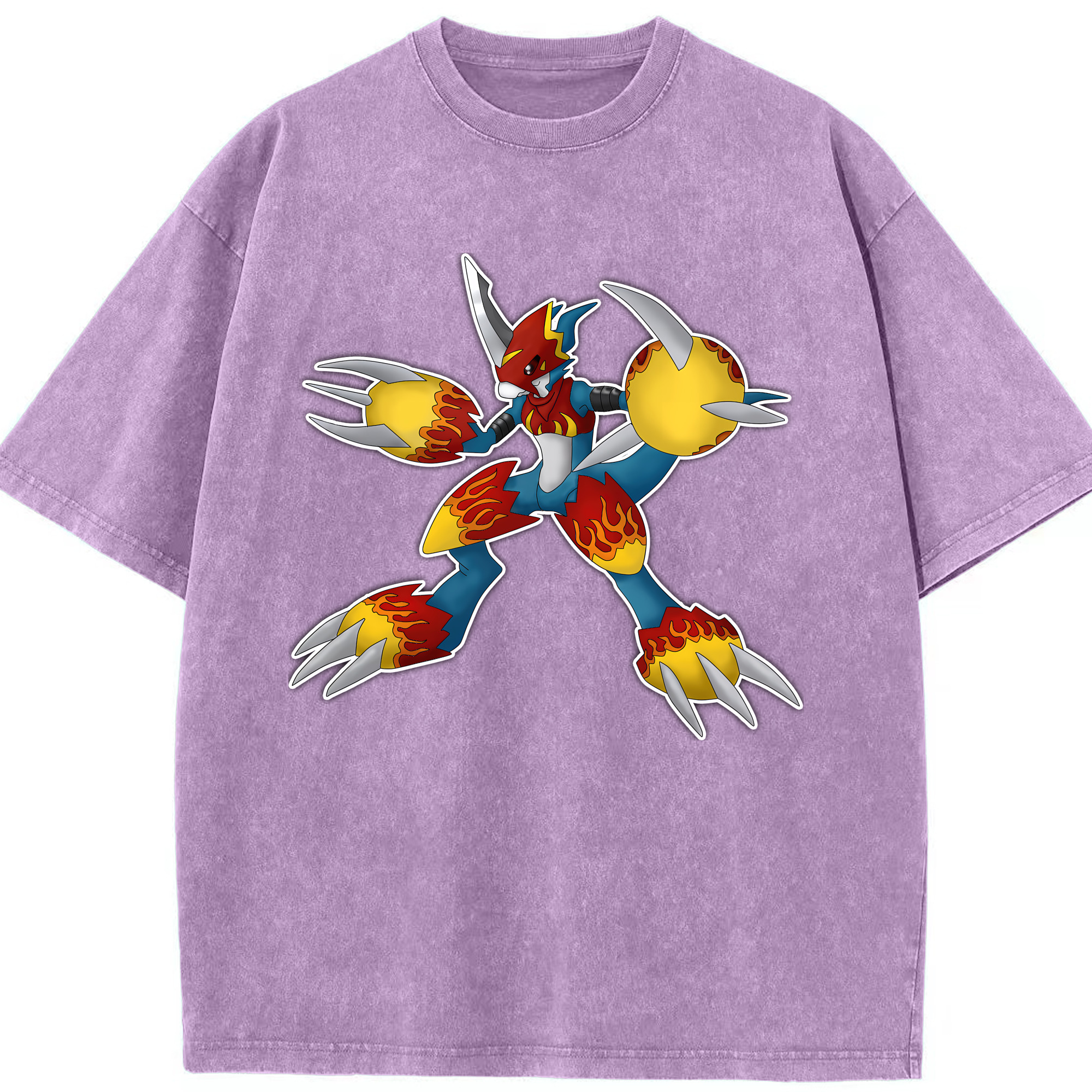 （画像用） Digimon デジタルモンスター/デジモン 綿100% ヴィンテージ風 半袖Tシャツ（フロントプリント）