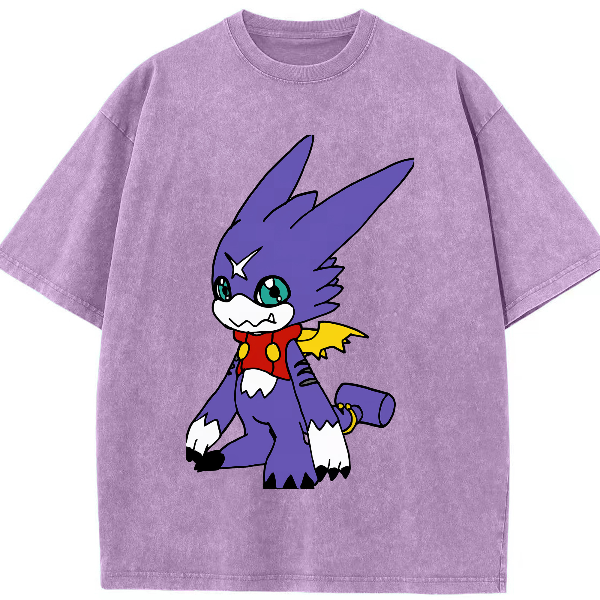 （画像用） Digimon デジタルモンスター/デジモン 綿100% ヴィンテージ風 半袖Tシャツ（フロントプリント）