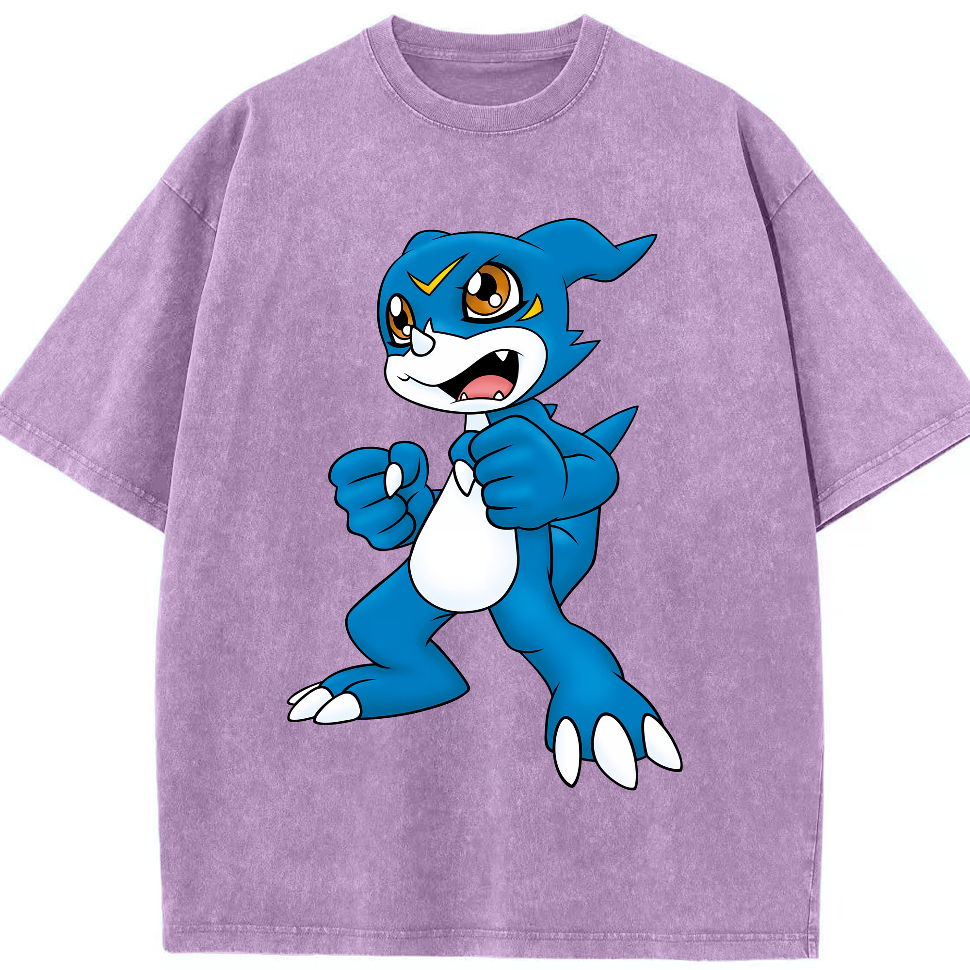 （画像用） Digimon デジタルモンスター/デジモン 綿100% ヴィンテージ風 半袖Tシャツ（フロントプリント）