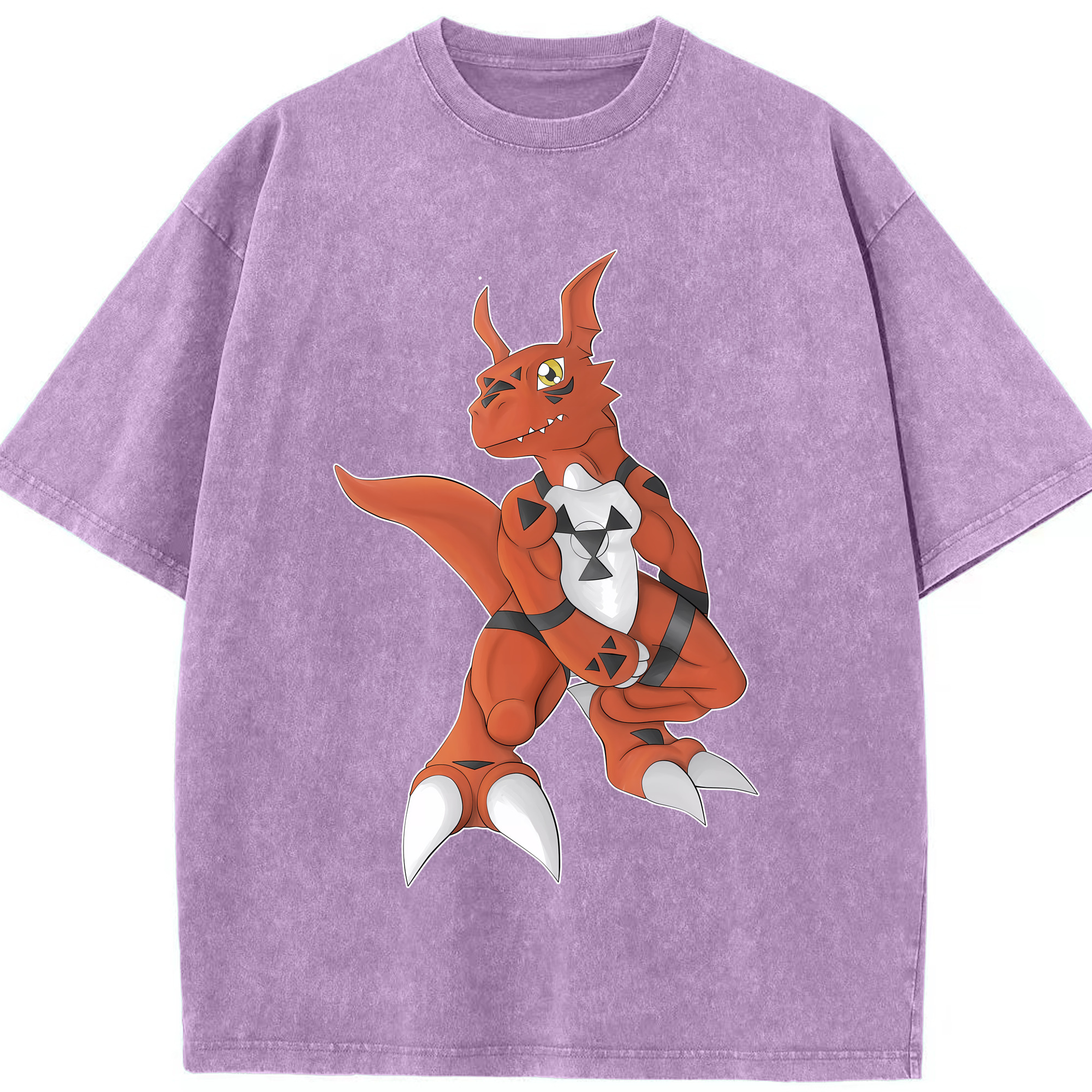 （画像用） Digimon デジタルモンスター/デジモン 綿100% ヴィンテージ風 半袖Tシャツ（フロントプリント）