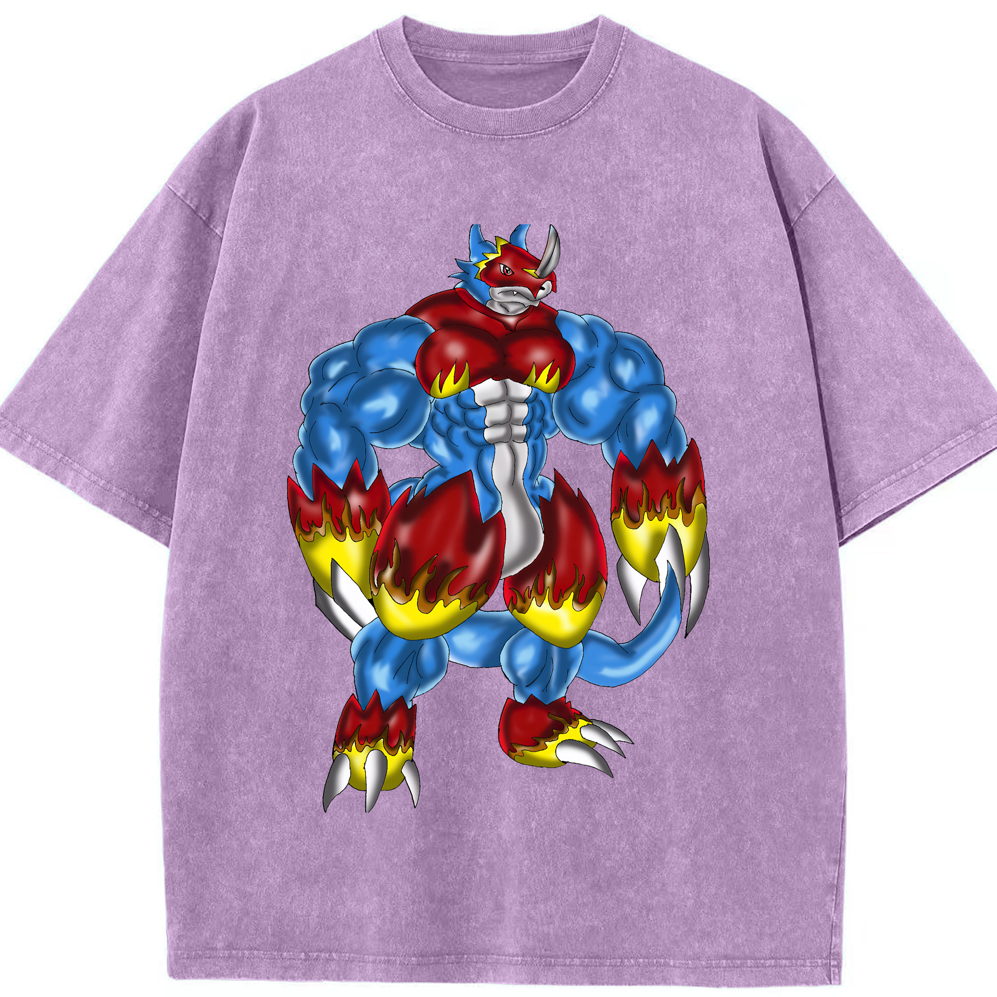 （画像用） Digimon デジタルモンスター/デジモン 綿100% ヴィンテージ風 半袖Tシャツ（フロントプリント）