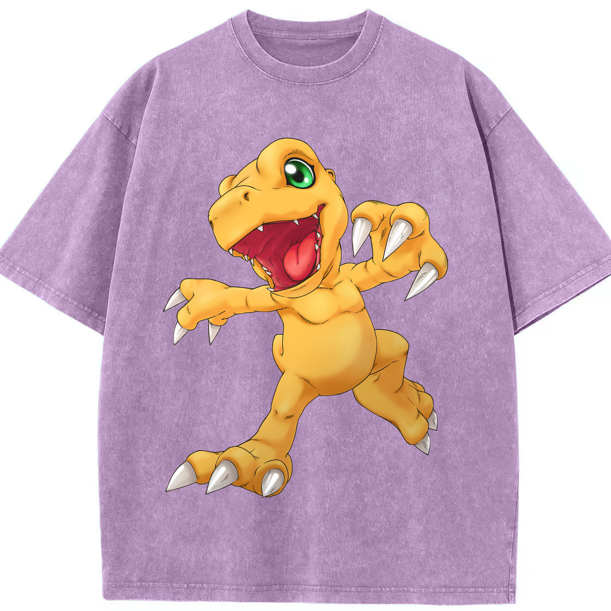 （画像用） Digimon デジタルモンスター/デジモン 綿100% ヴィンテージ風 半袖Tシャツ（フロントプリント）