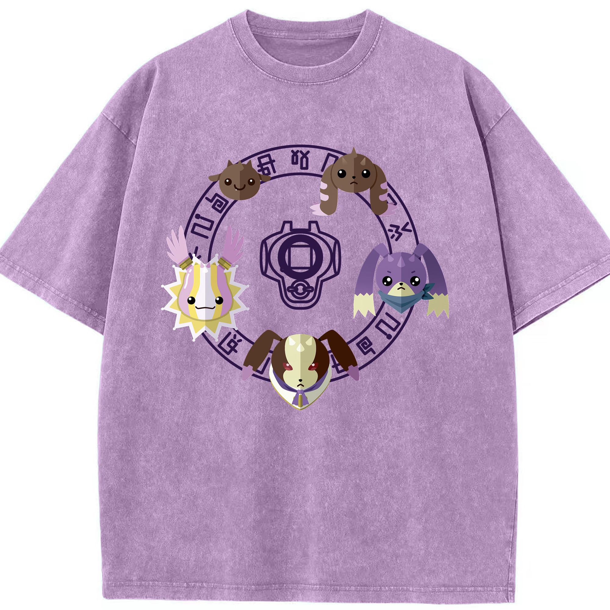 （画像用） Digimon デジタルモンスター/デジモン 綿100% ヴィンテージ風 半袖Tシャツ（フロントプリント）