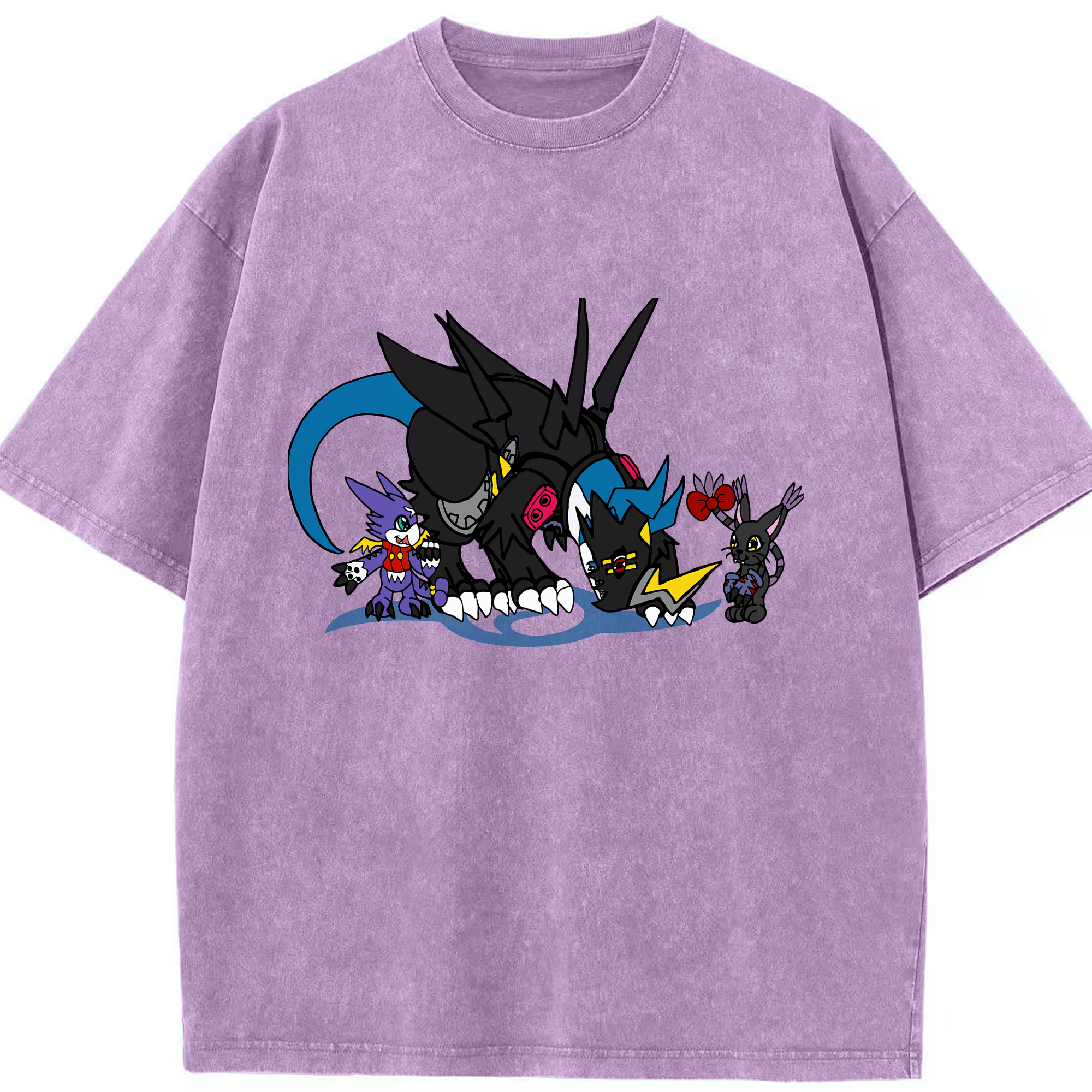 （画像用） Digimon デジタルモンスター/デジモン 綿100% ヴィンテージ風 半袖Tシャツ（フロントプリント）