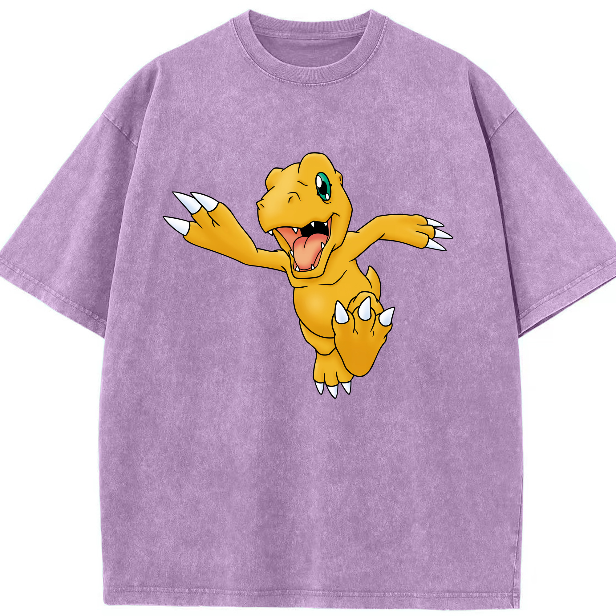 （画像用） Digimon デジタルモンスター/デジモン 綿100% ヴィンテージ風 半袖Tシャツ（フロントプリント）