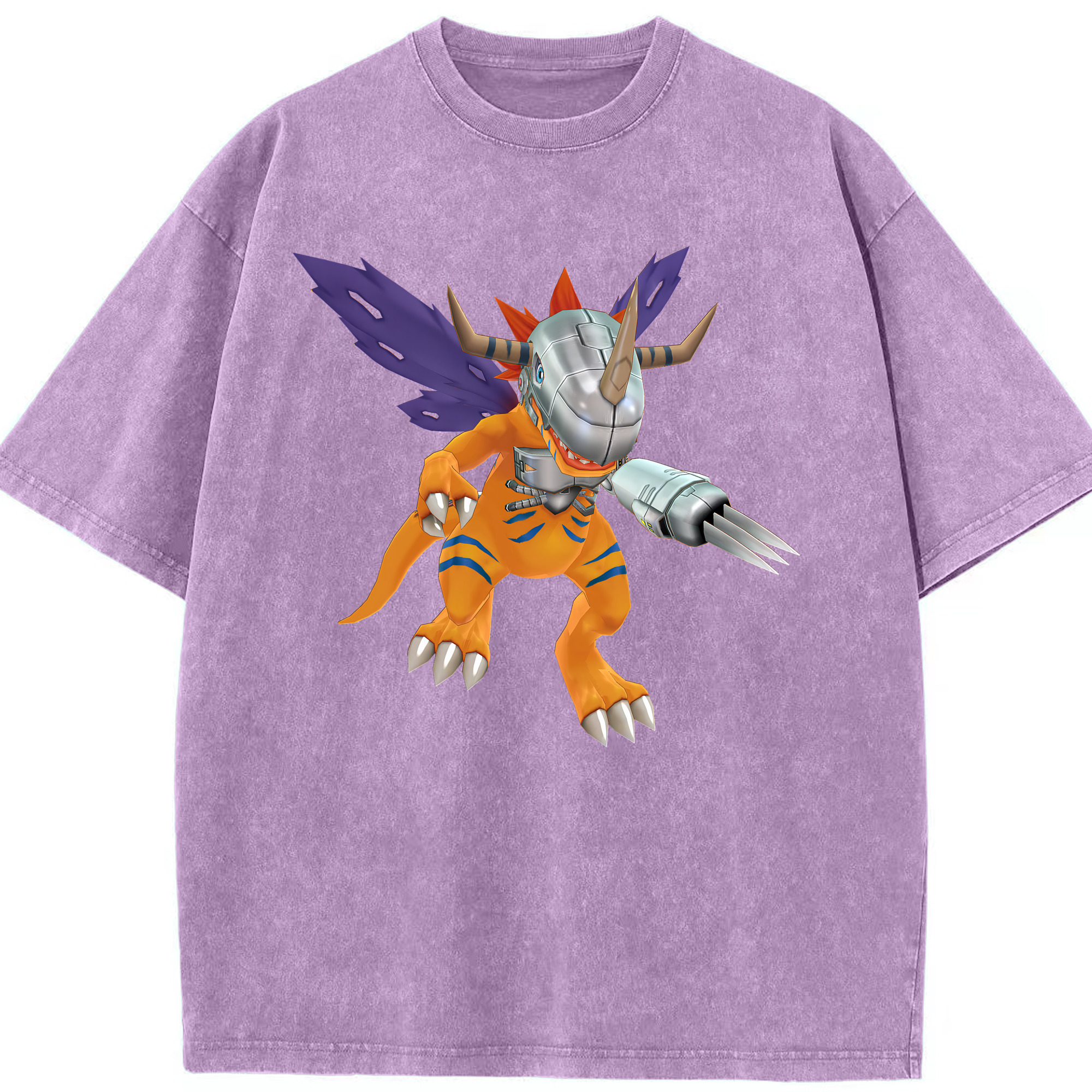 （画像用） Digimon デジタルモンスター/デジモン 綿100% ヴィンテージ風 半袖Tシャツ（フロントプリント）