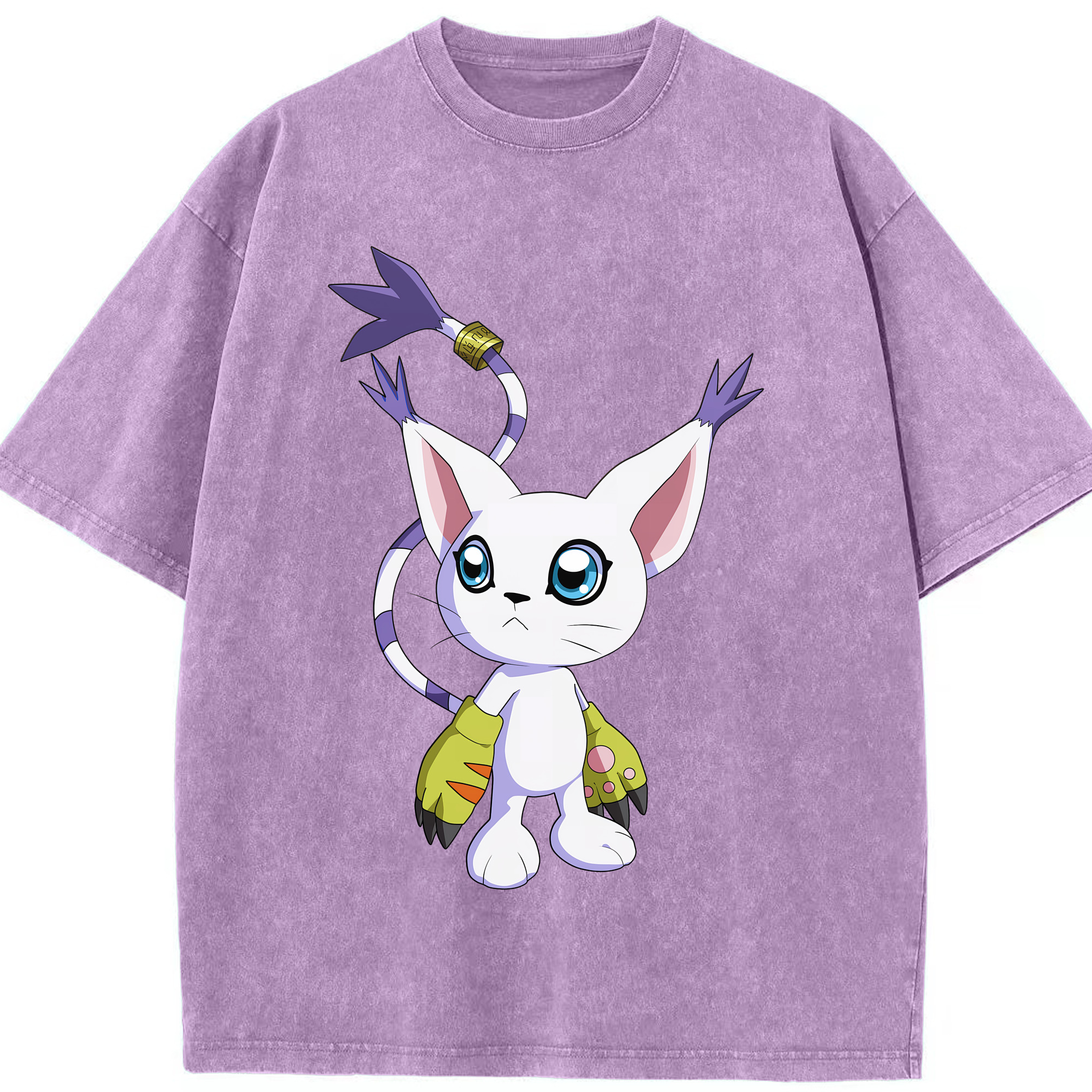（画像用） Digimon デジタルモンスター/デジモン 綿100% ヴィンテージ風 半袖Tシャツ（フロントプリント）
